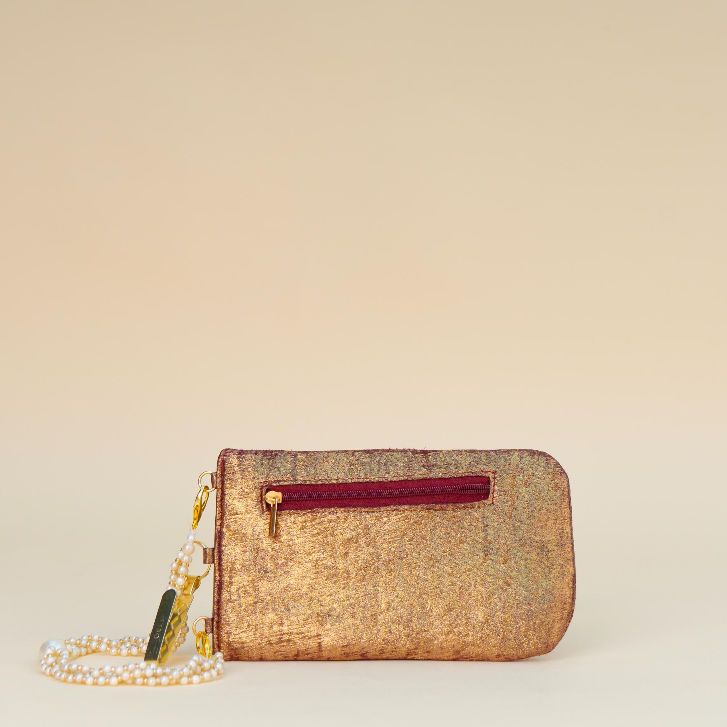 Aquamarine Pearl Charm Clutch