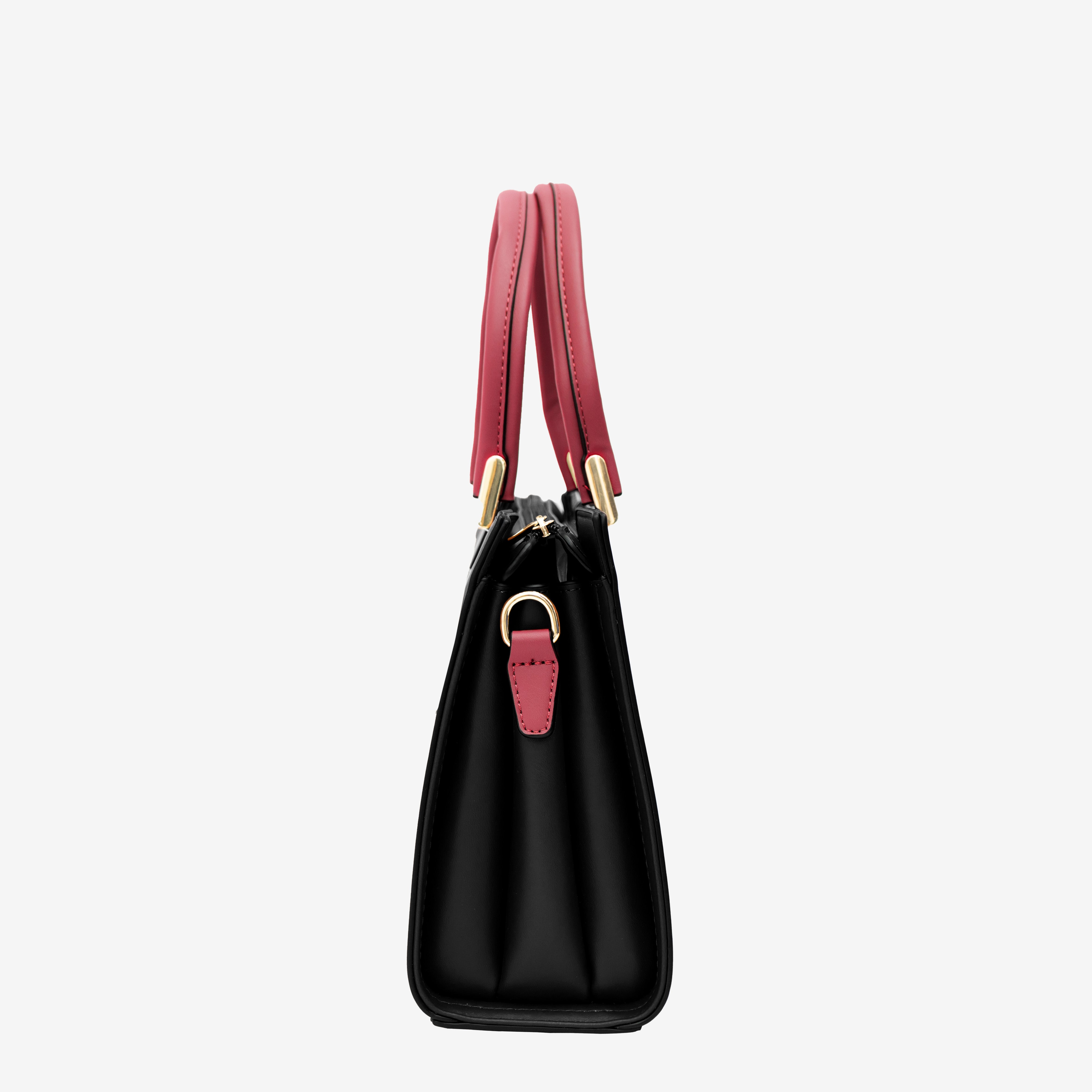 Black Polished Look Handbag | Cara