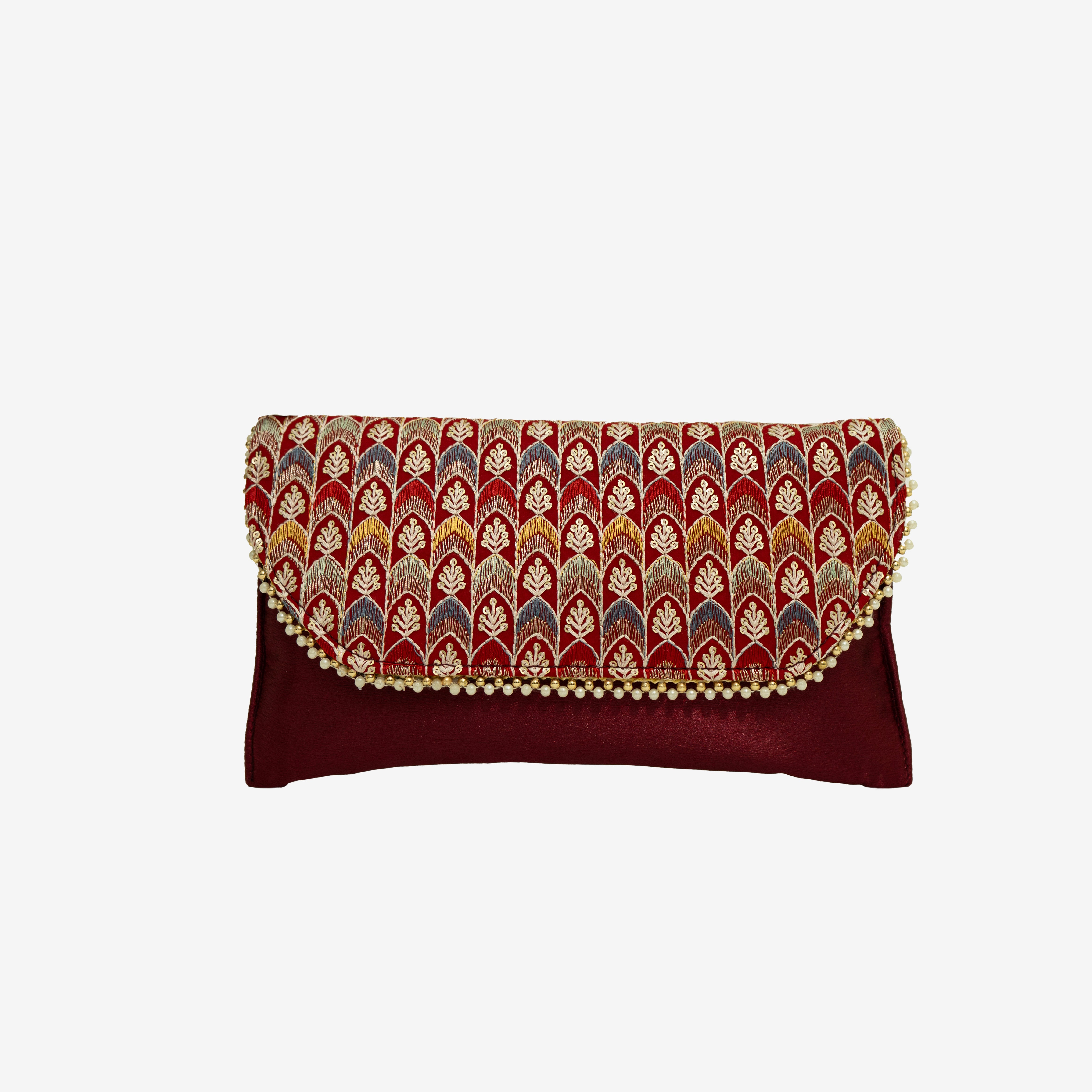 Embroidered Splendor clutch | Cara