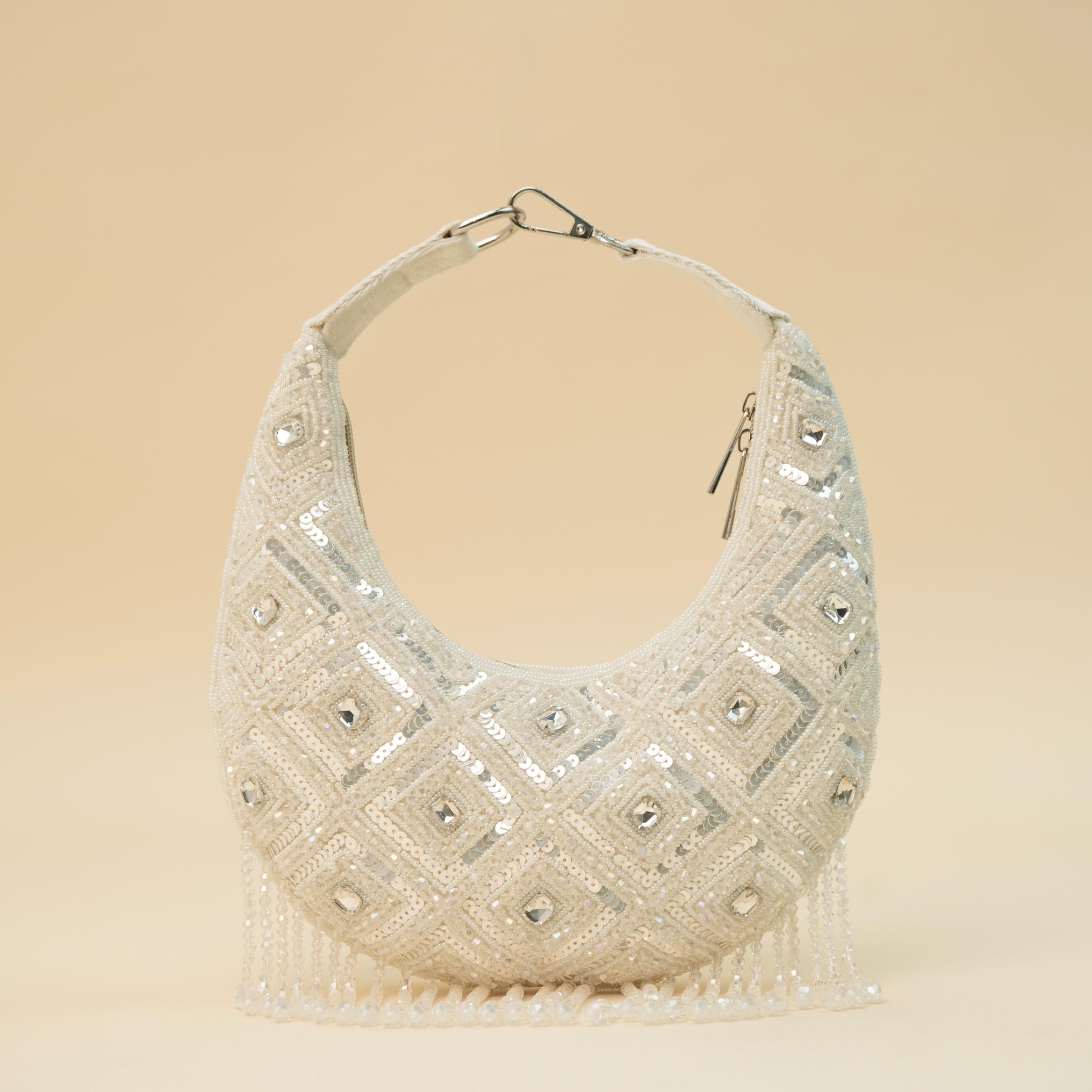 Ivory Pearl Shimmer Clutch