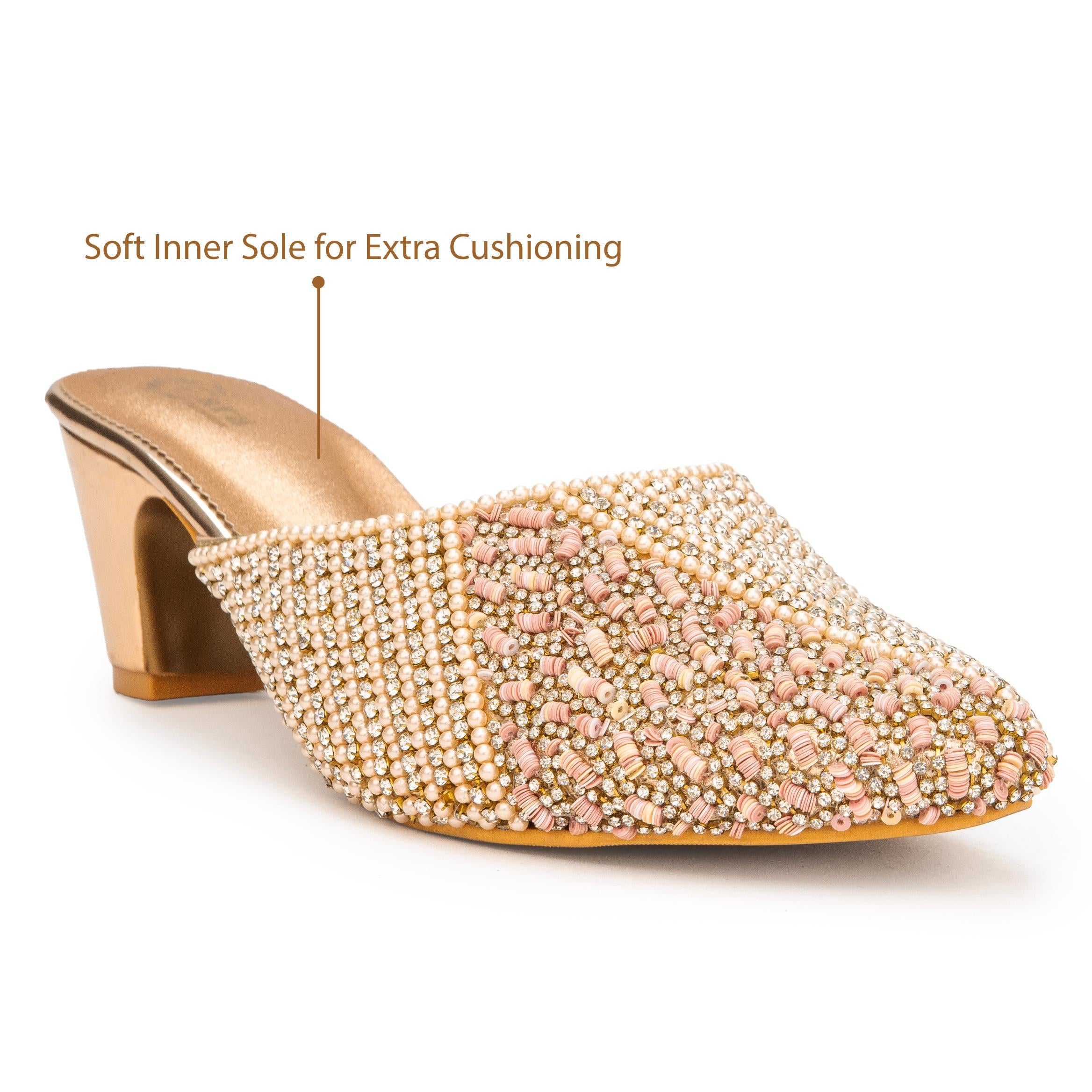 Beaded Haven Shimmer Mules