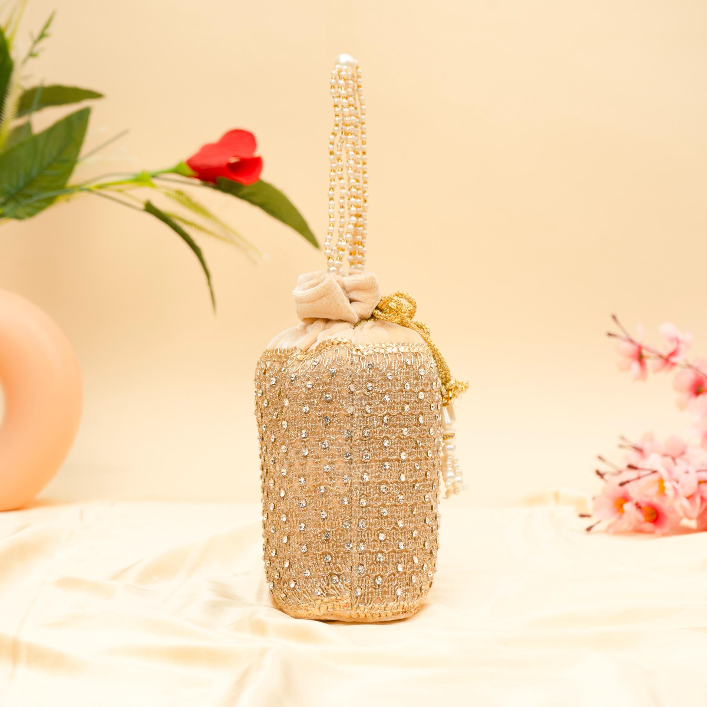 Opulent Thread & Pearl Potli