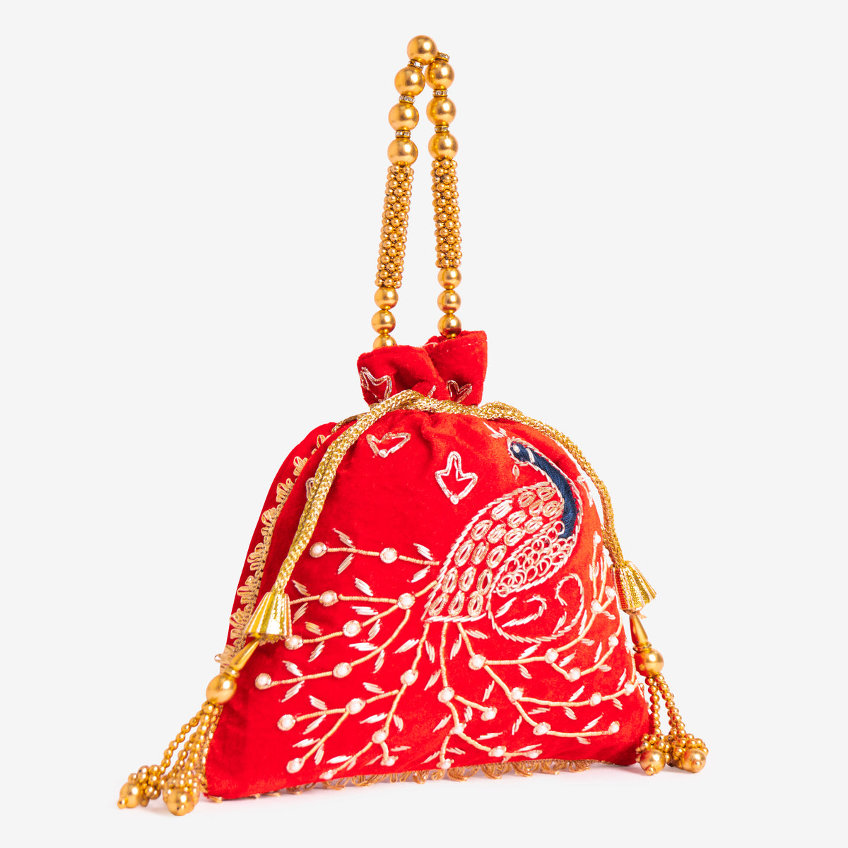 Peacock Elegance Potli