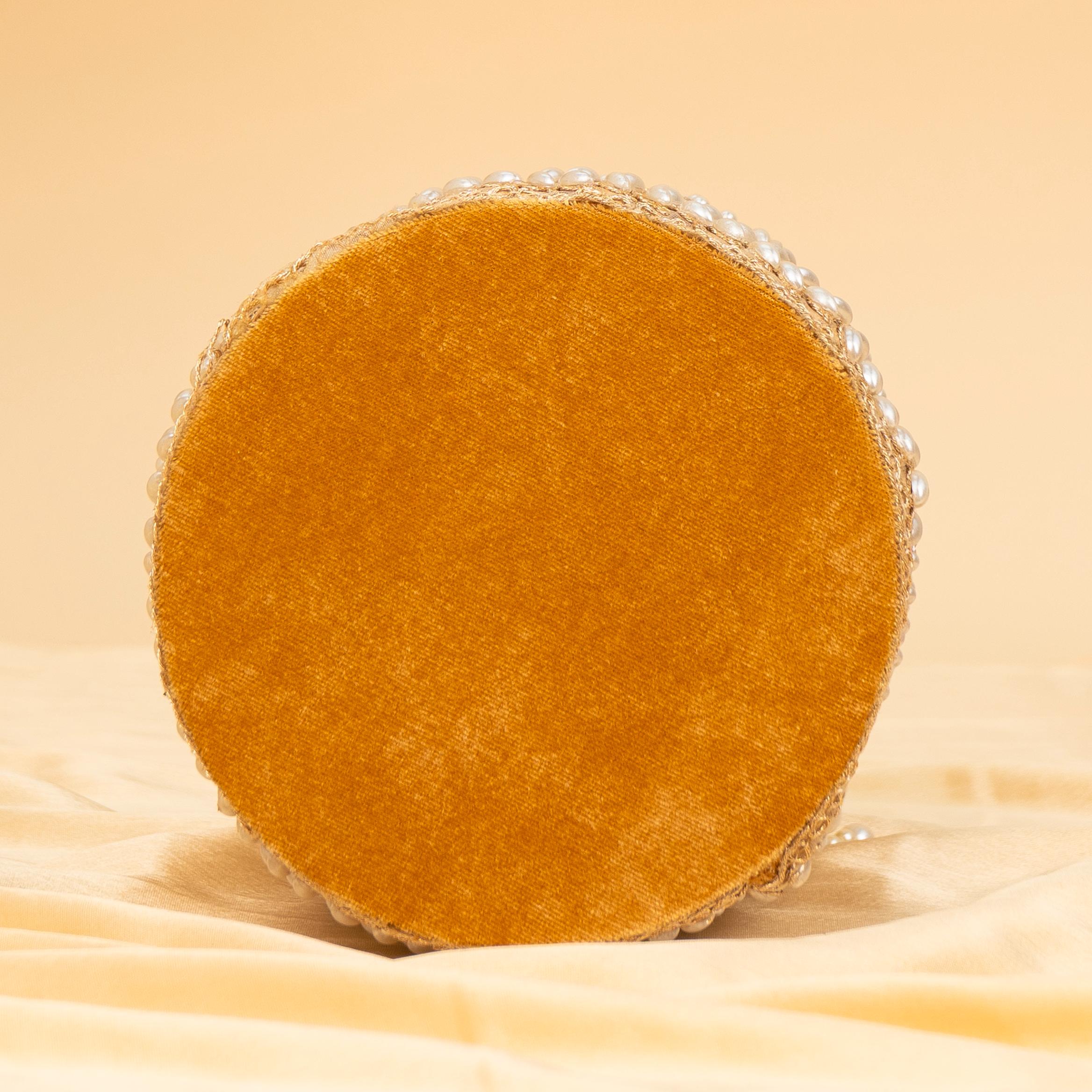 Zari Gold Velvet Potli
