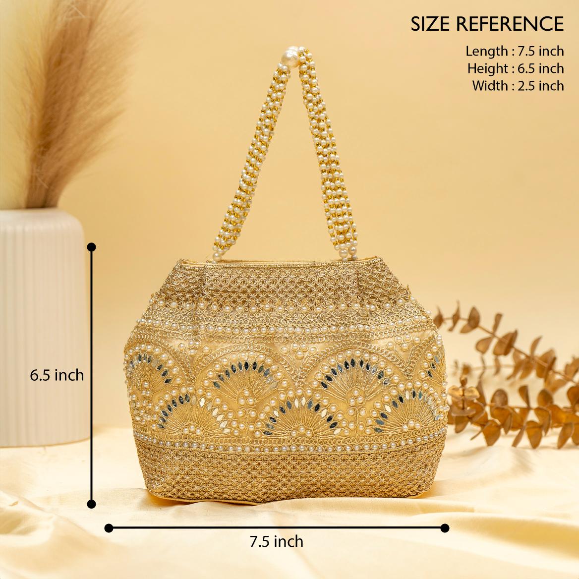 Timeless Pearlwork Potli