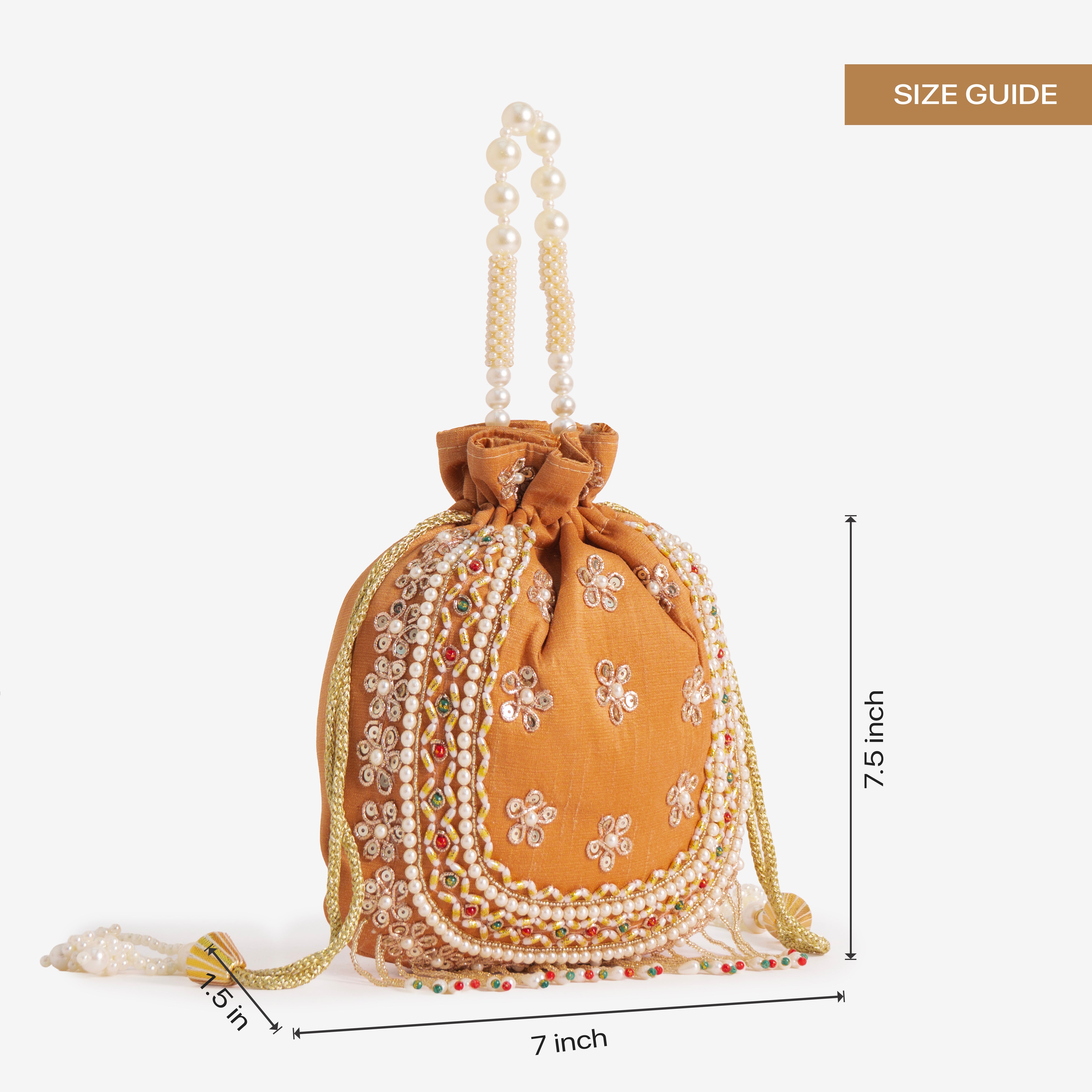 Blush Gold Braid Potli