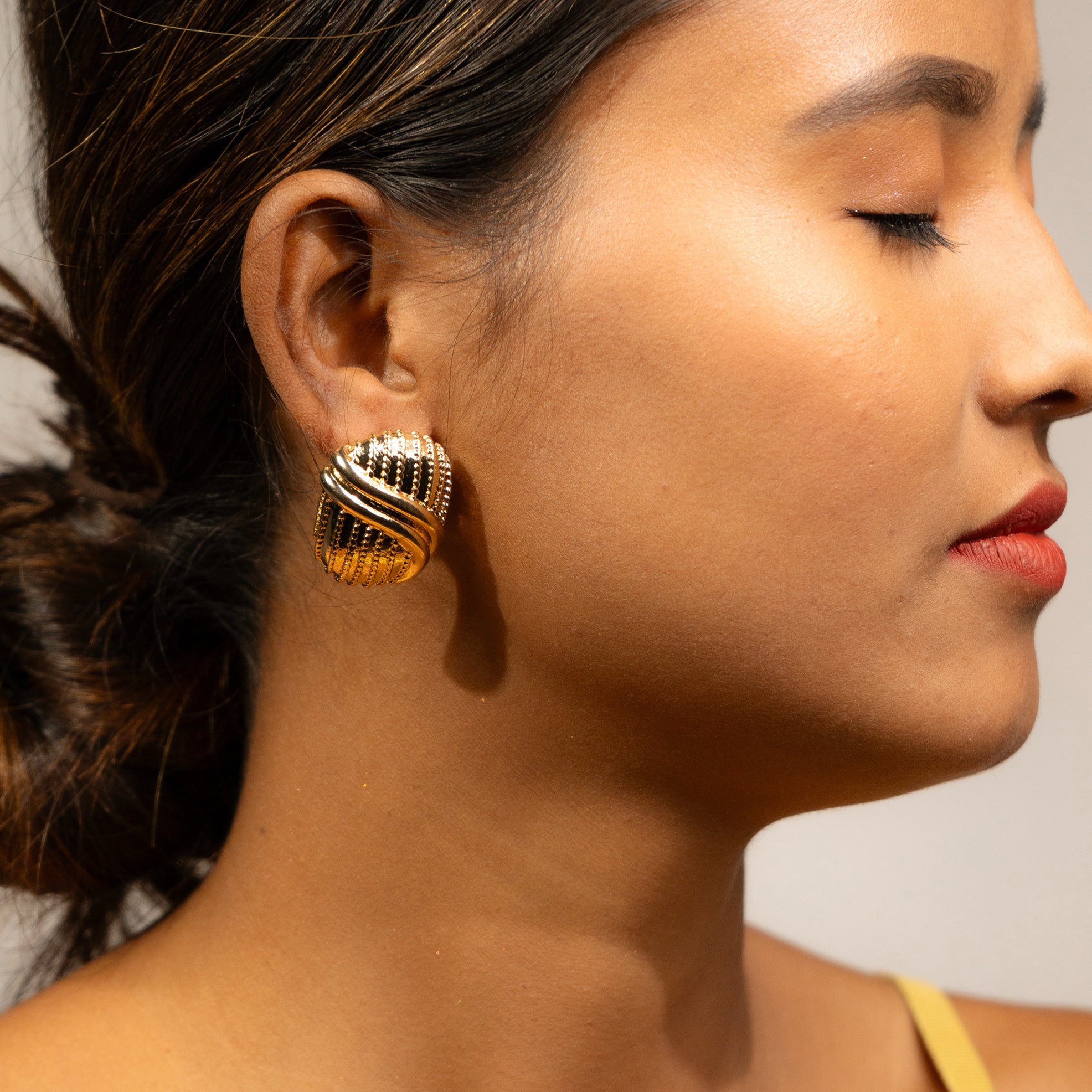 Golden Curve Earrings