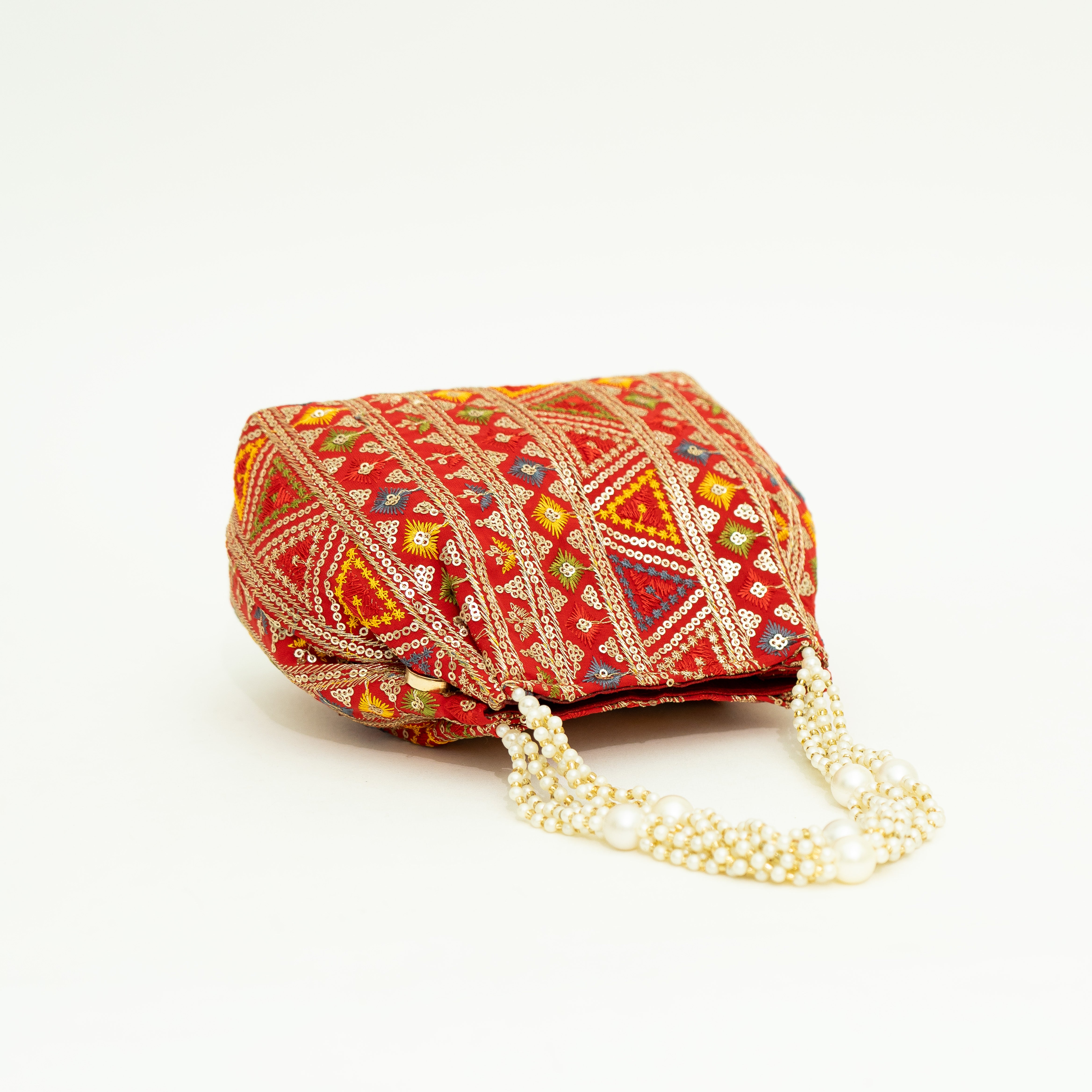 Red Exclusive Ethnic Handy Potli