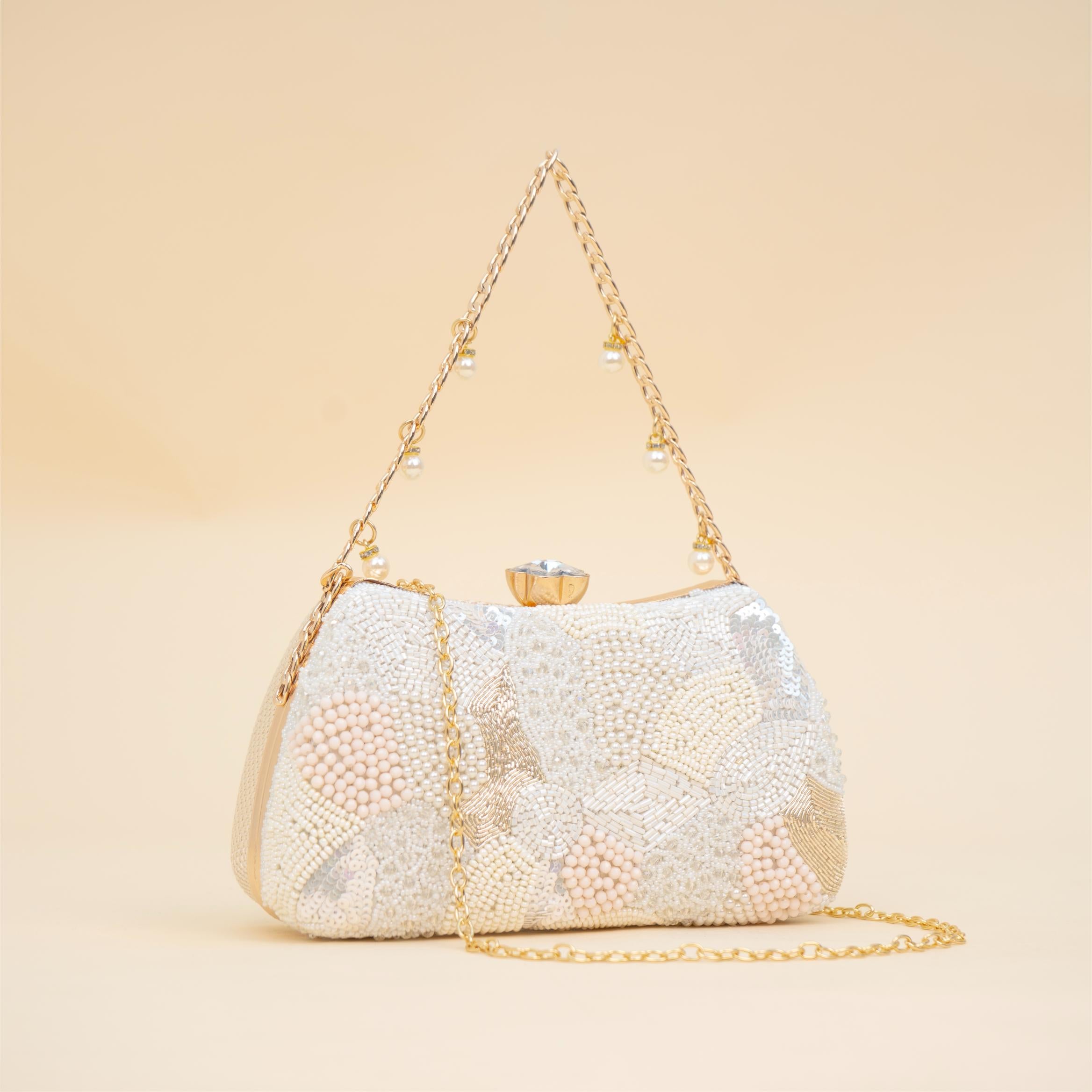 Zari Moti Box Clutch