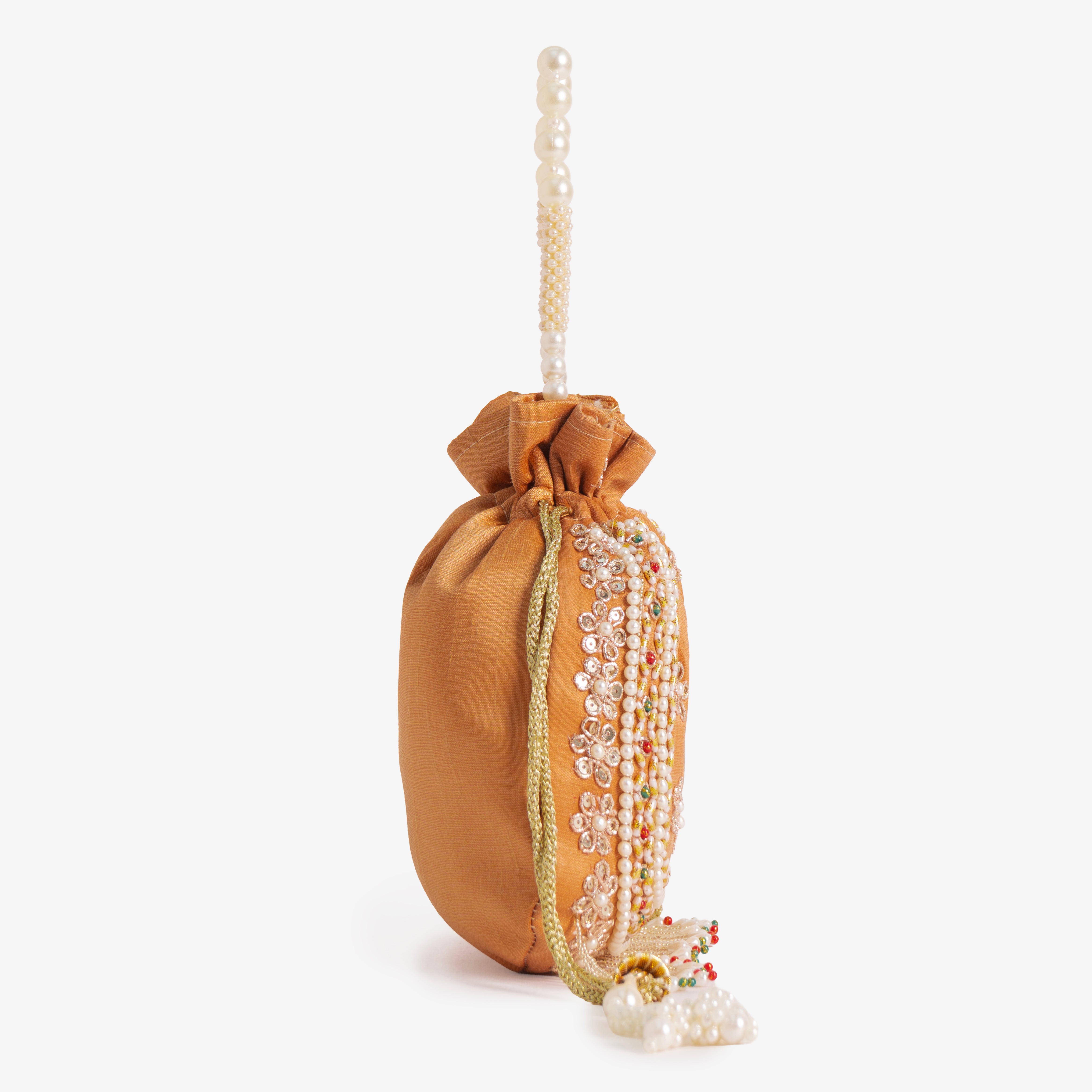 Blush Gold Braid Potli