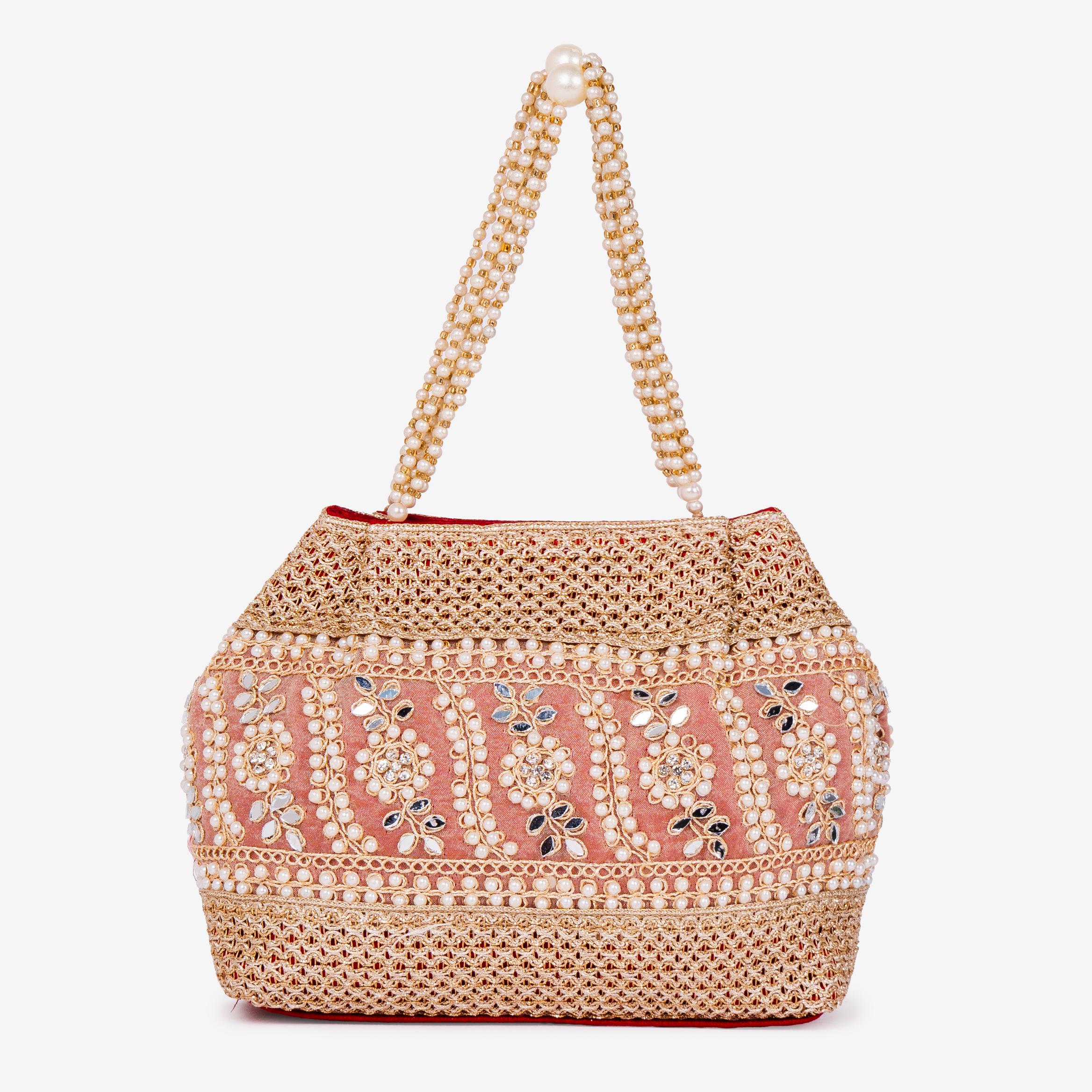 Golden Fern Pearl Potli