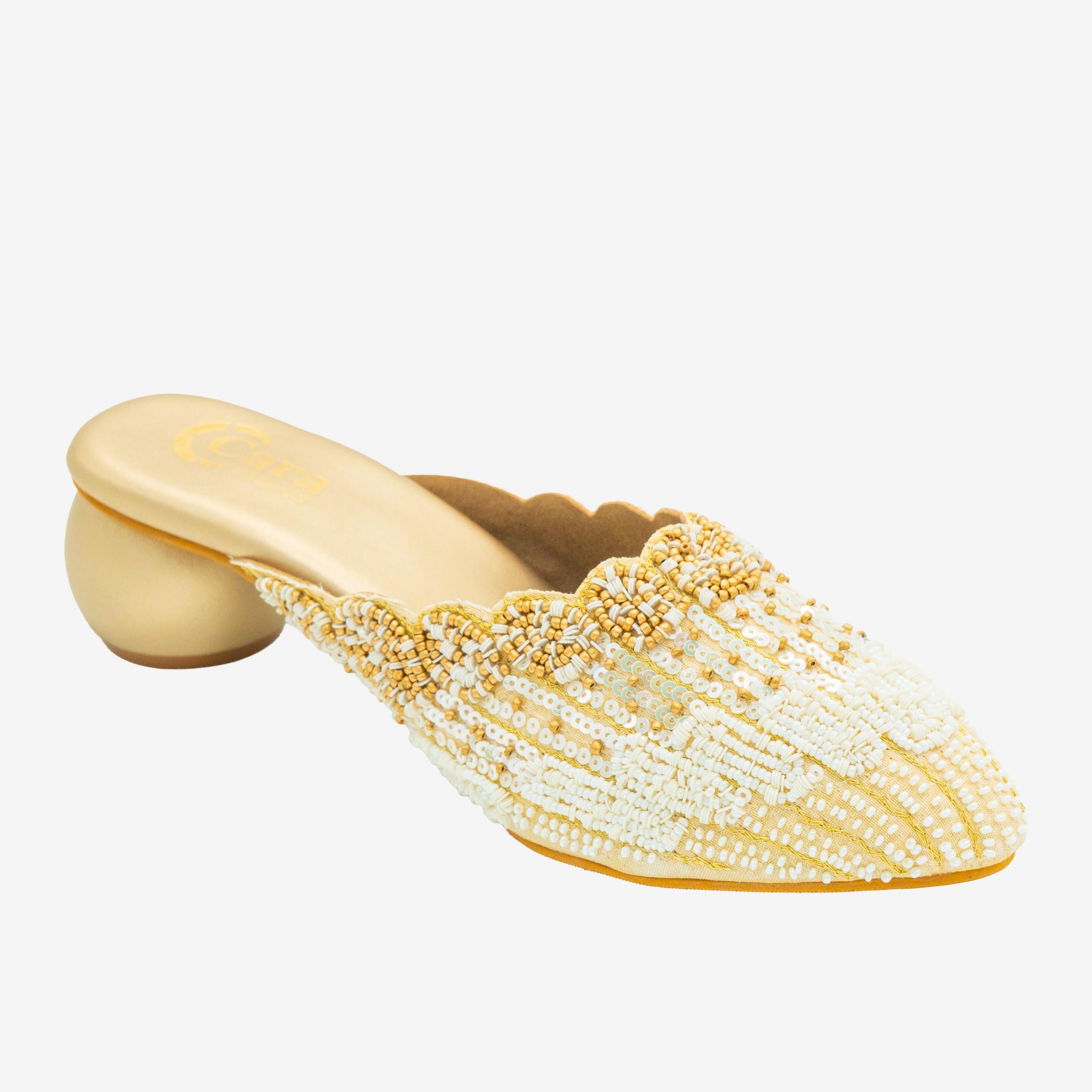 Glimmer Beadwork Mules