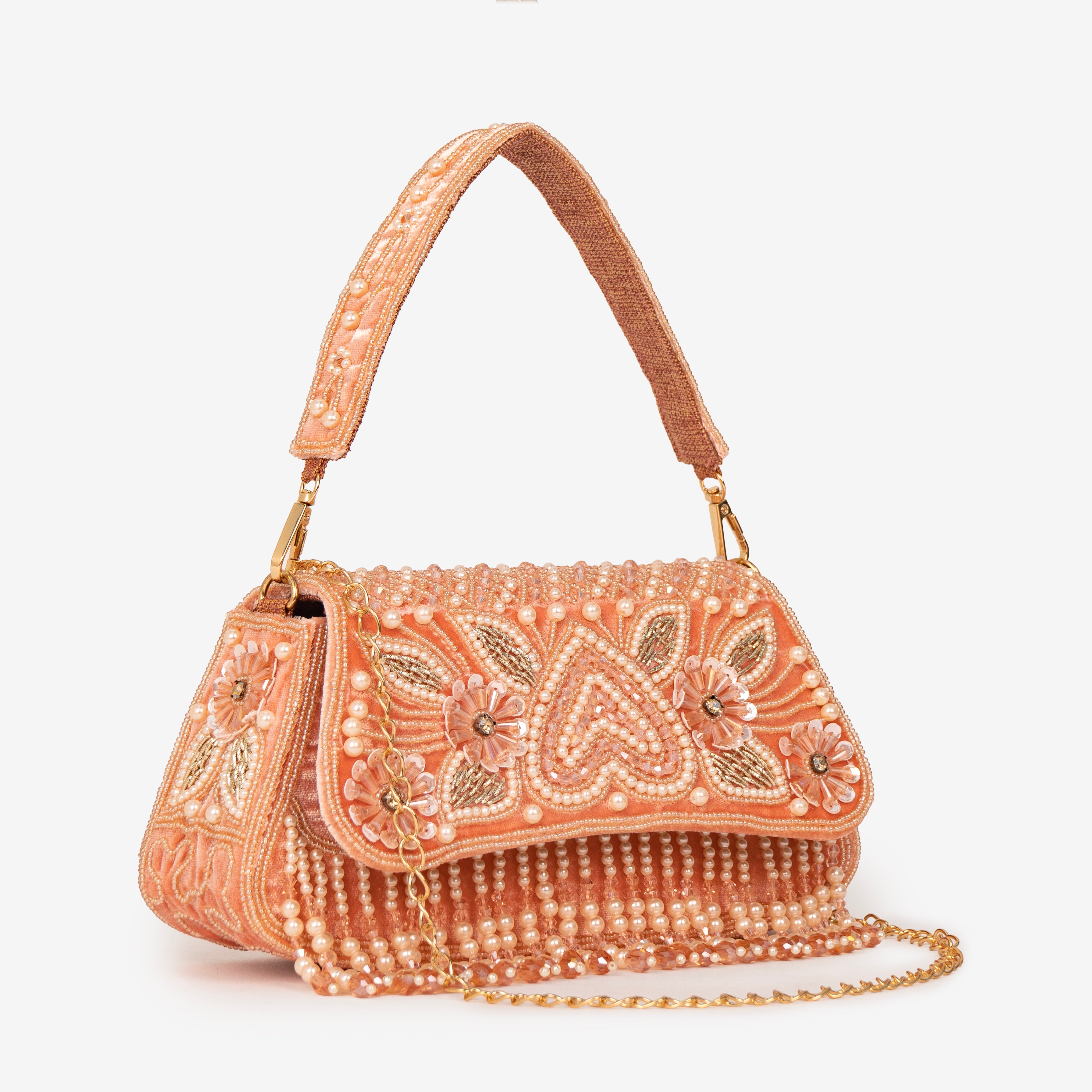 Intricate Beaded Party Shoulder Bag