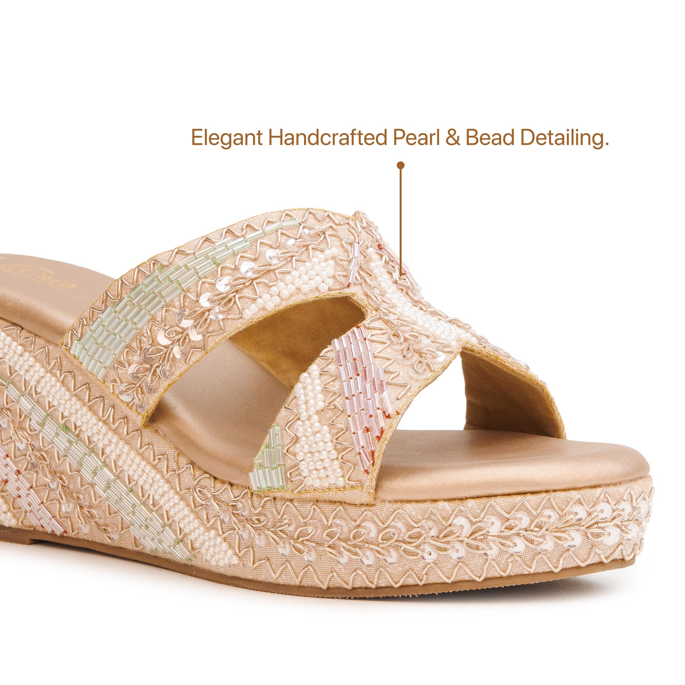 Sparkle Bead Comfort Wedges