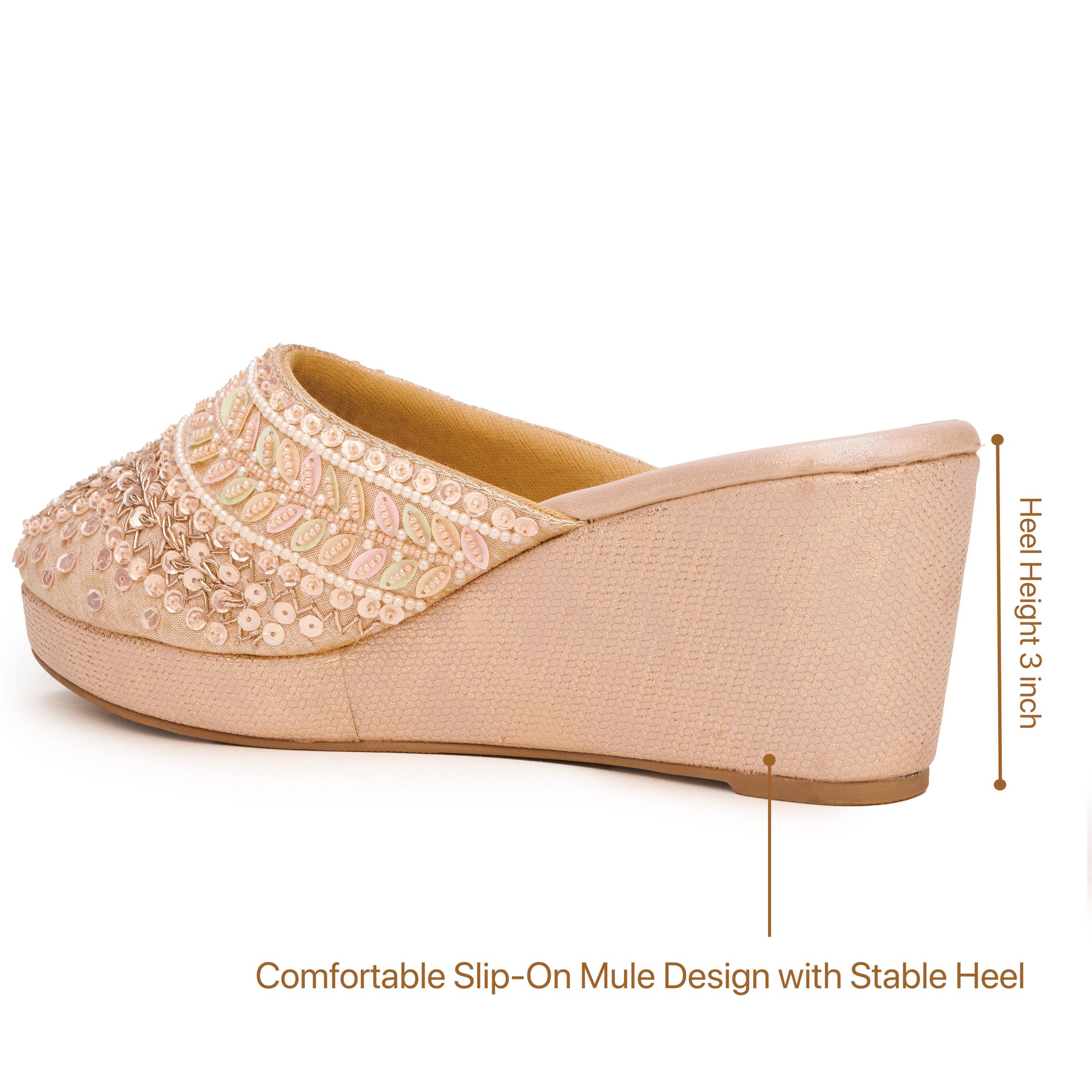 Royal Sequin Glam Wedges