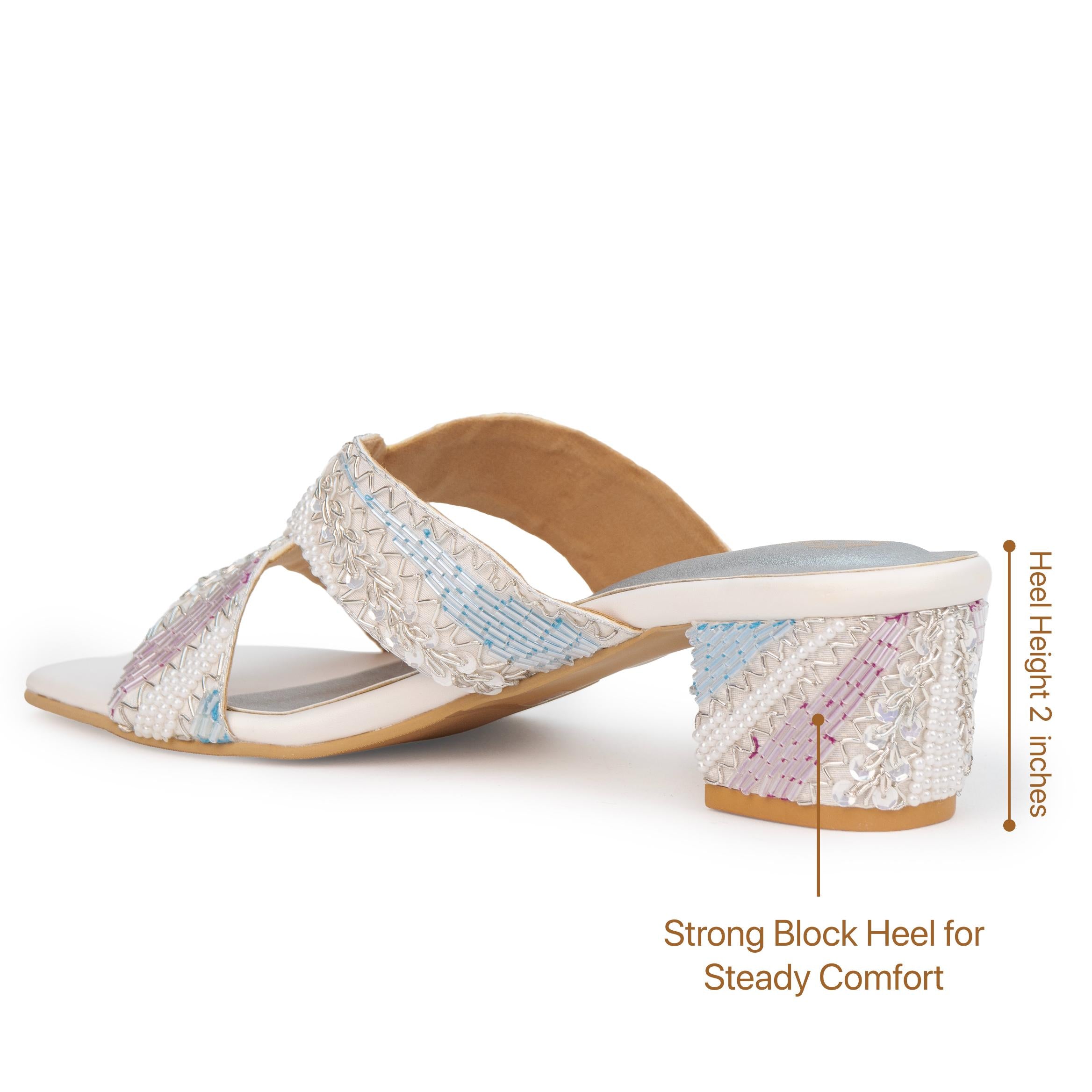 Glided Bloom Heels