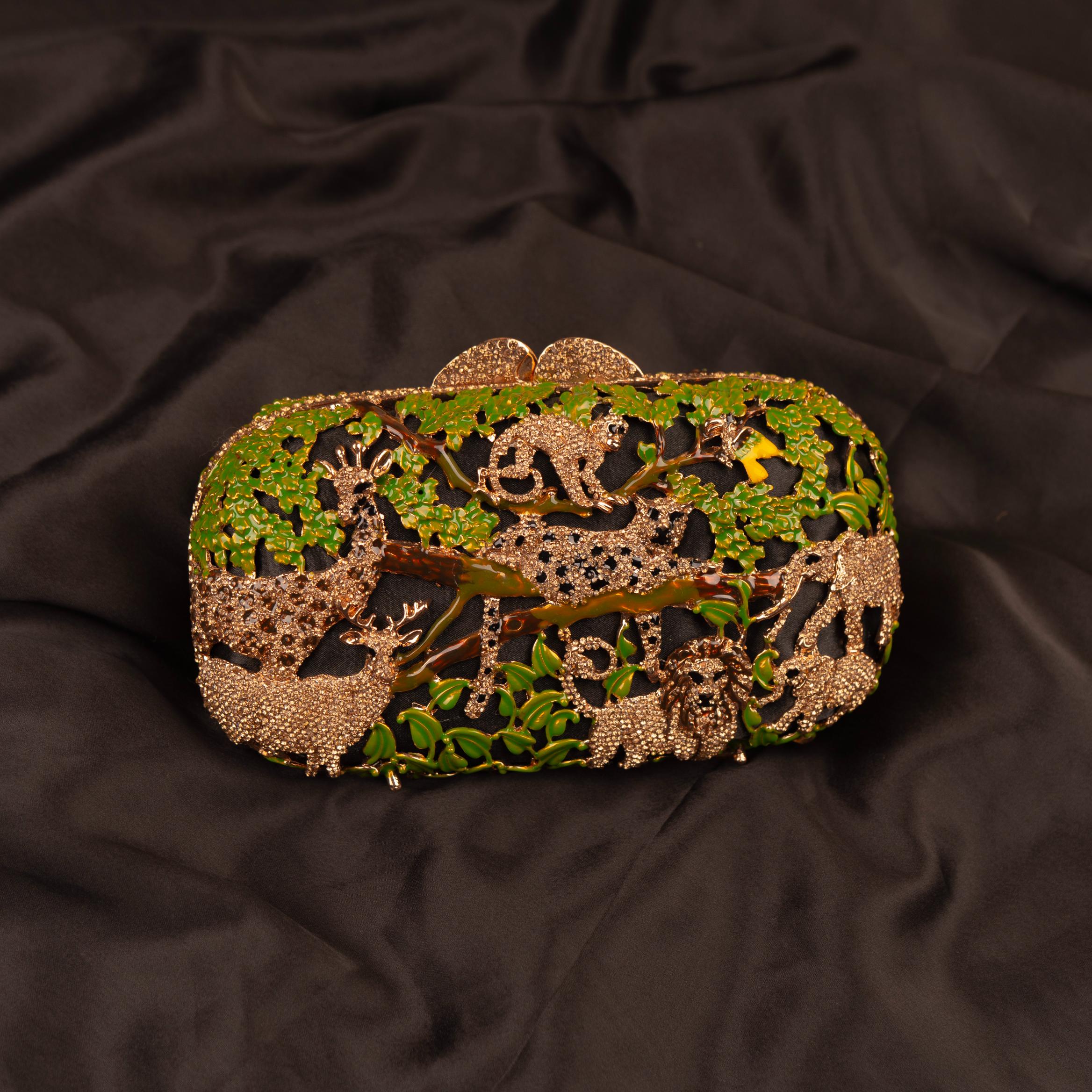 Crystal Safari Clutch