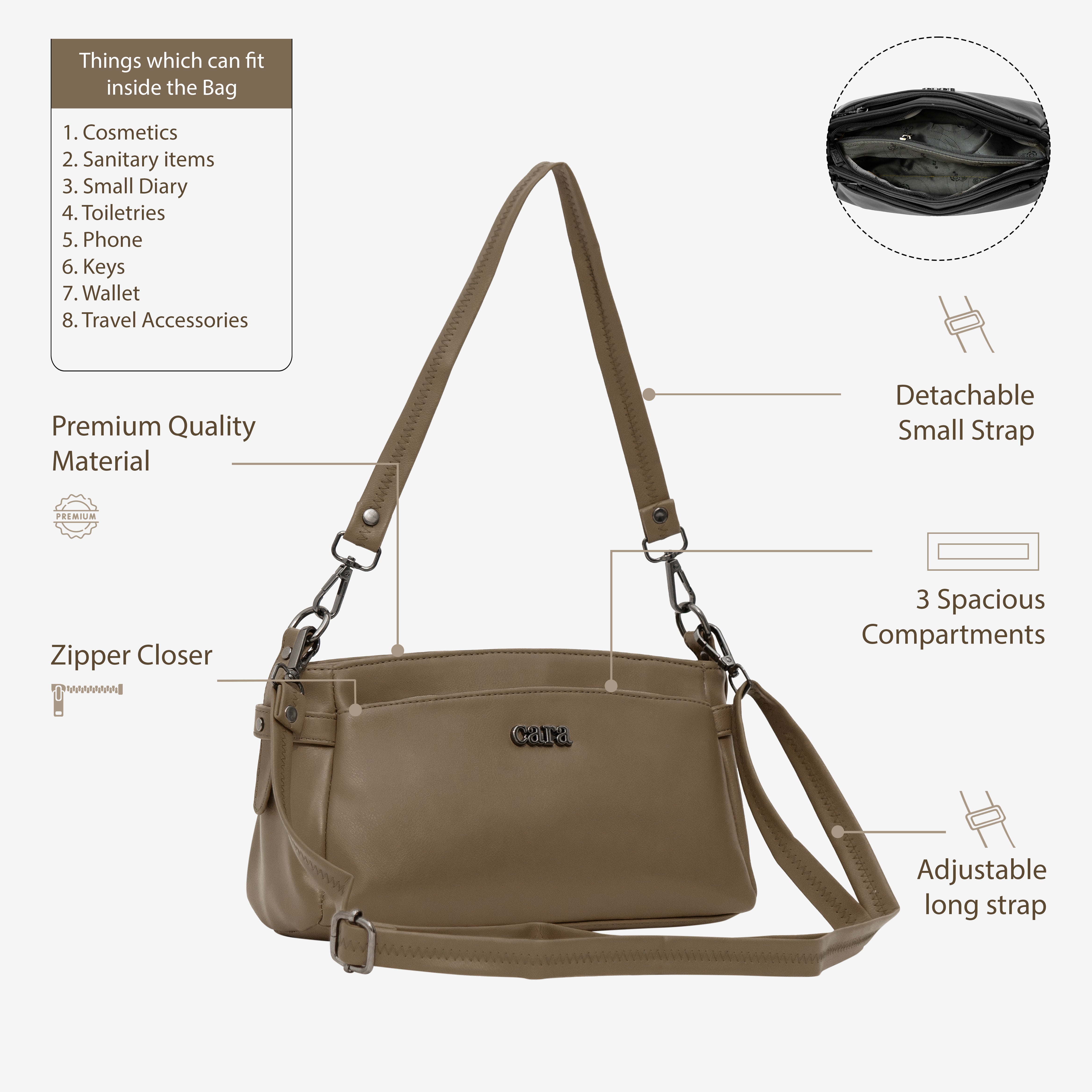 Brown Weekend Carry sling | Cara