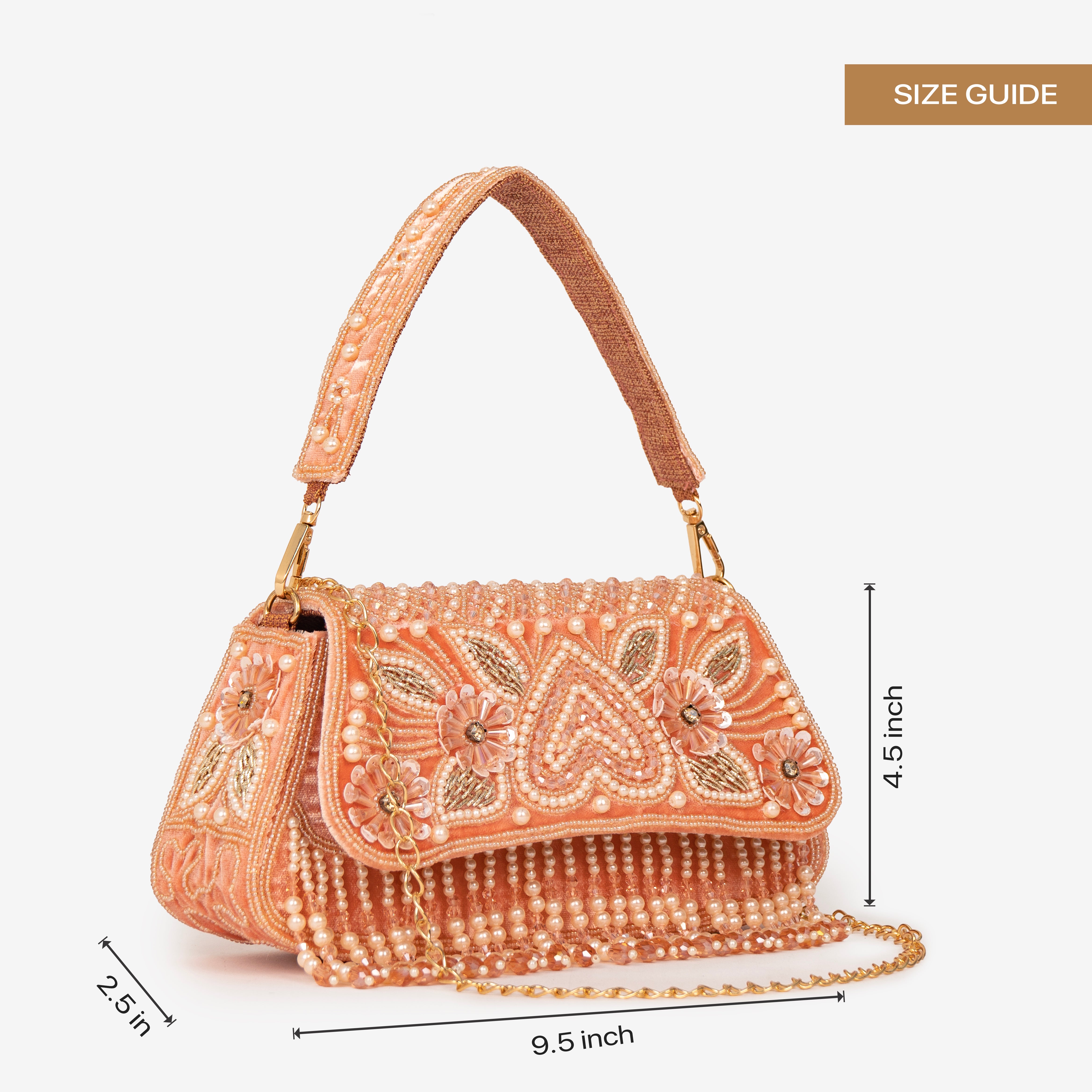 Intricate Beaded Party Shoulder Bag