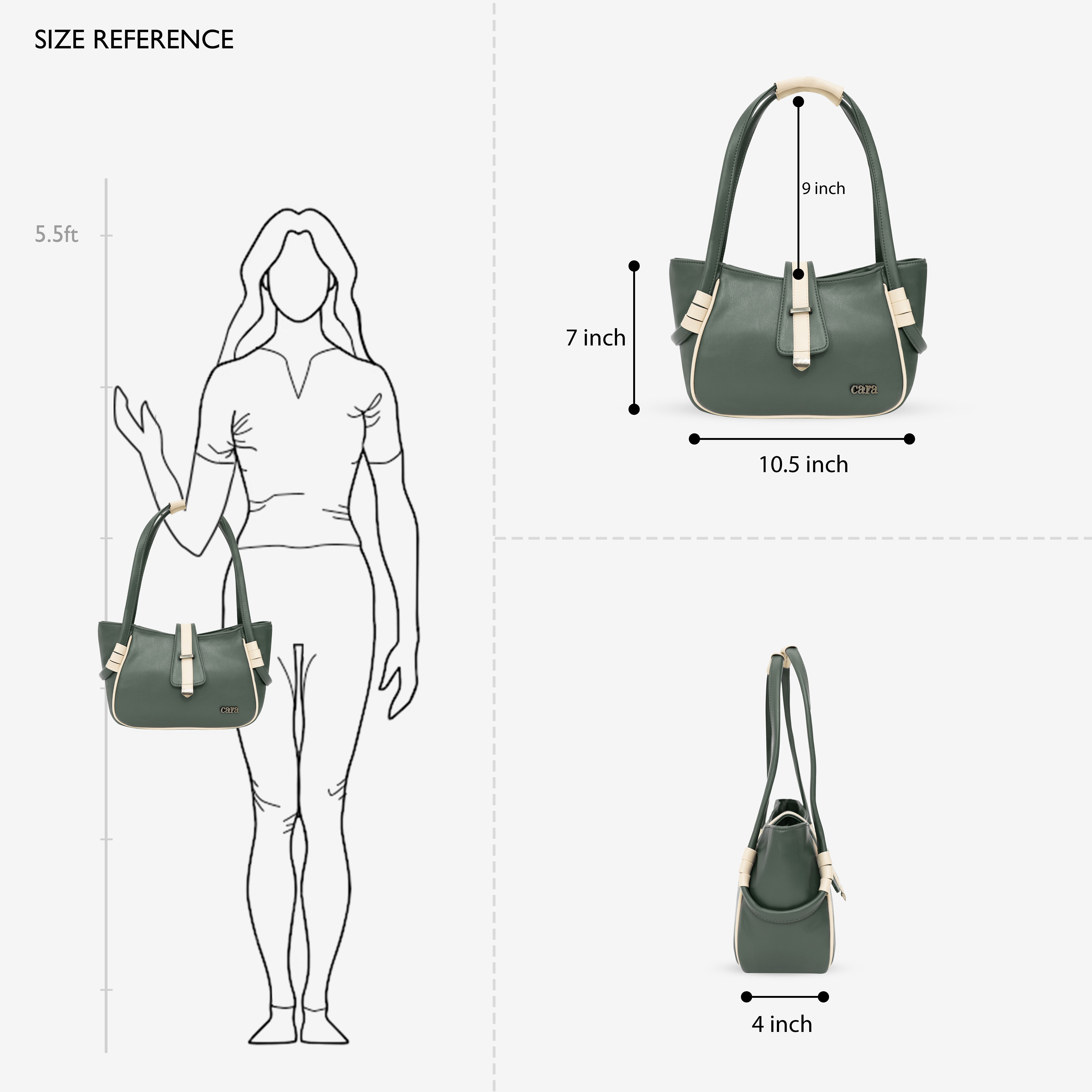 Olive Green Boldly Dynamic HANDBAG I CARA