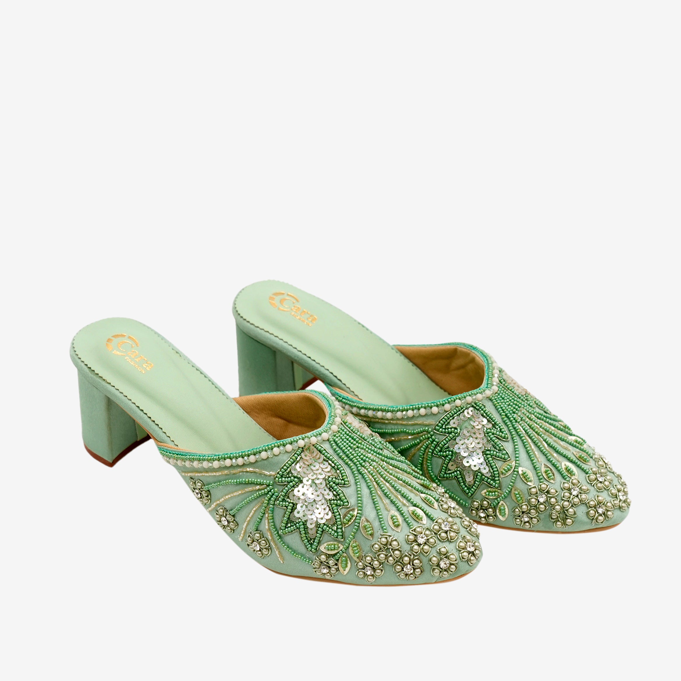 Festive Glide Beaded Heels