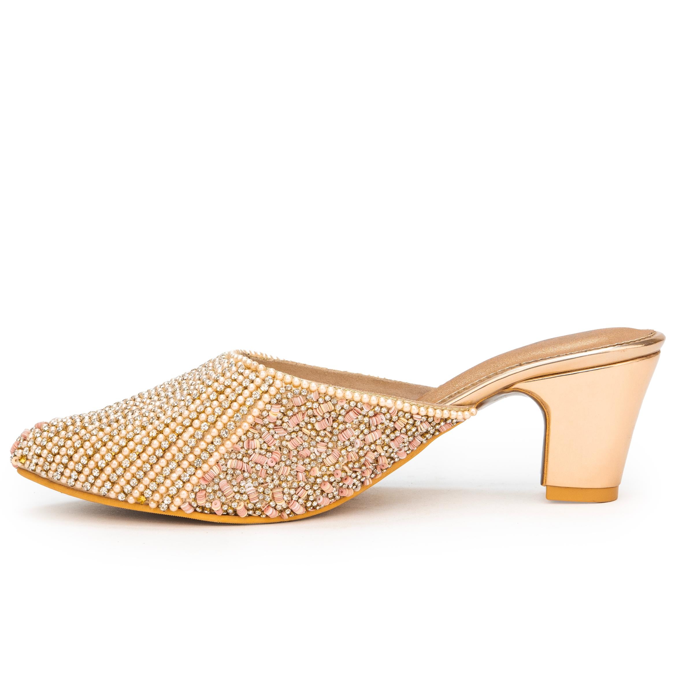 Beaded Haven Shimmer Mules