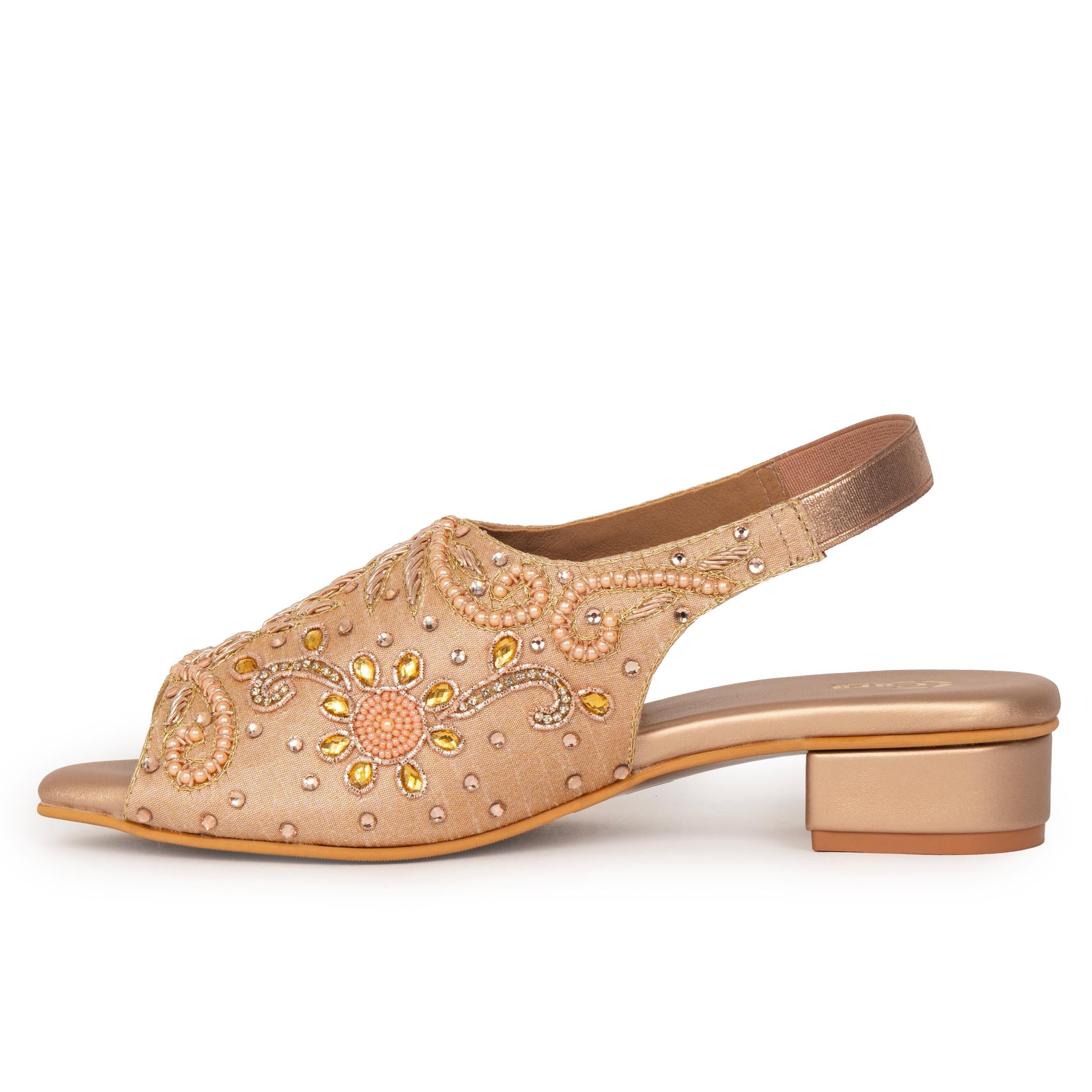 Glided Fern Mules