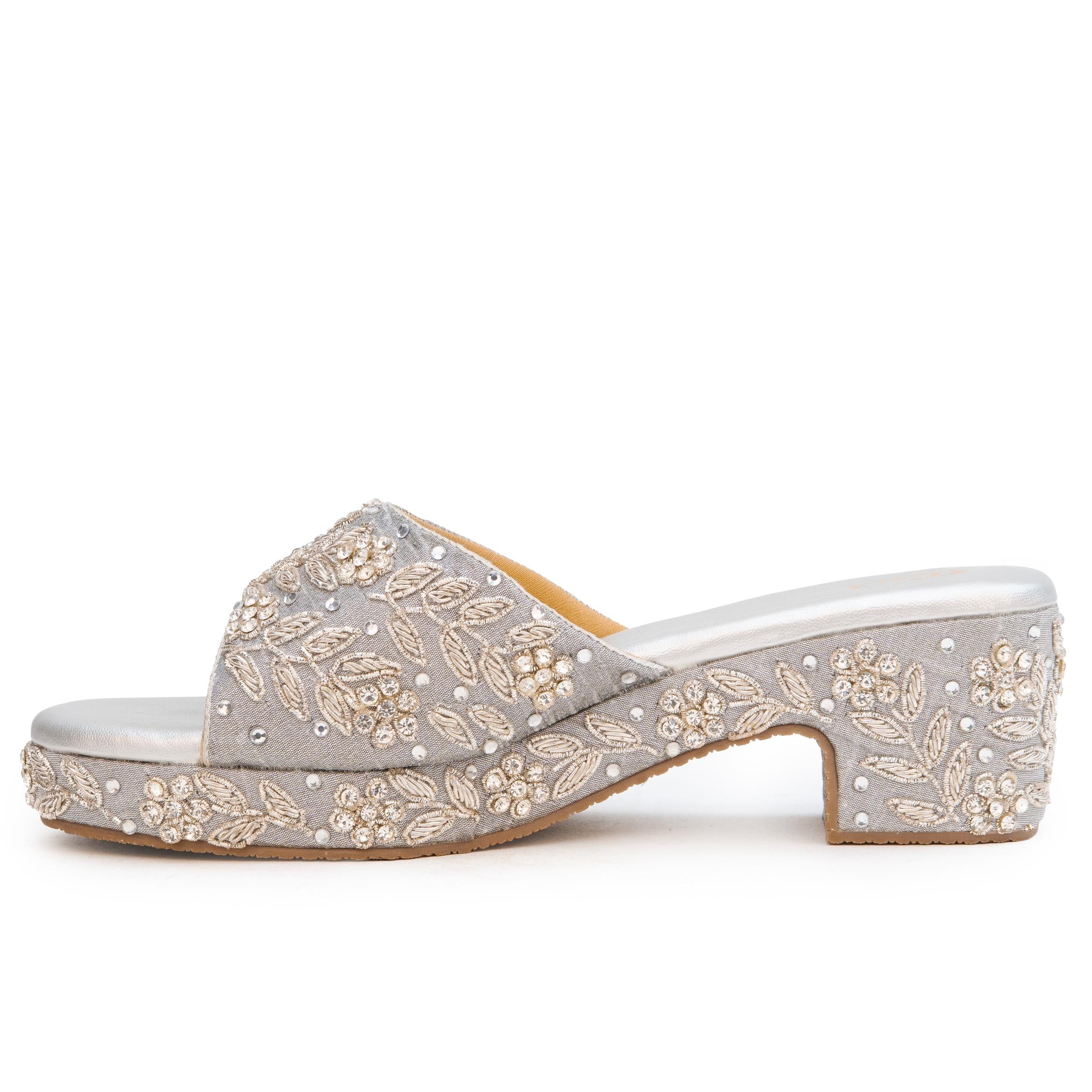 Stone Jewel Heels