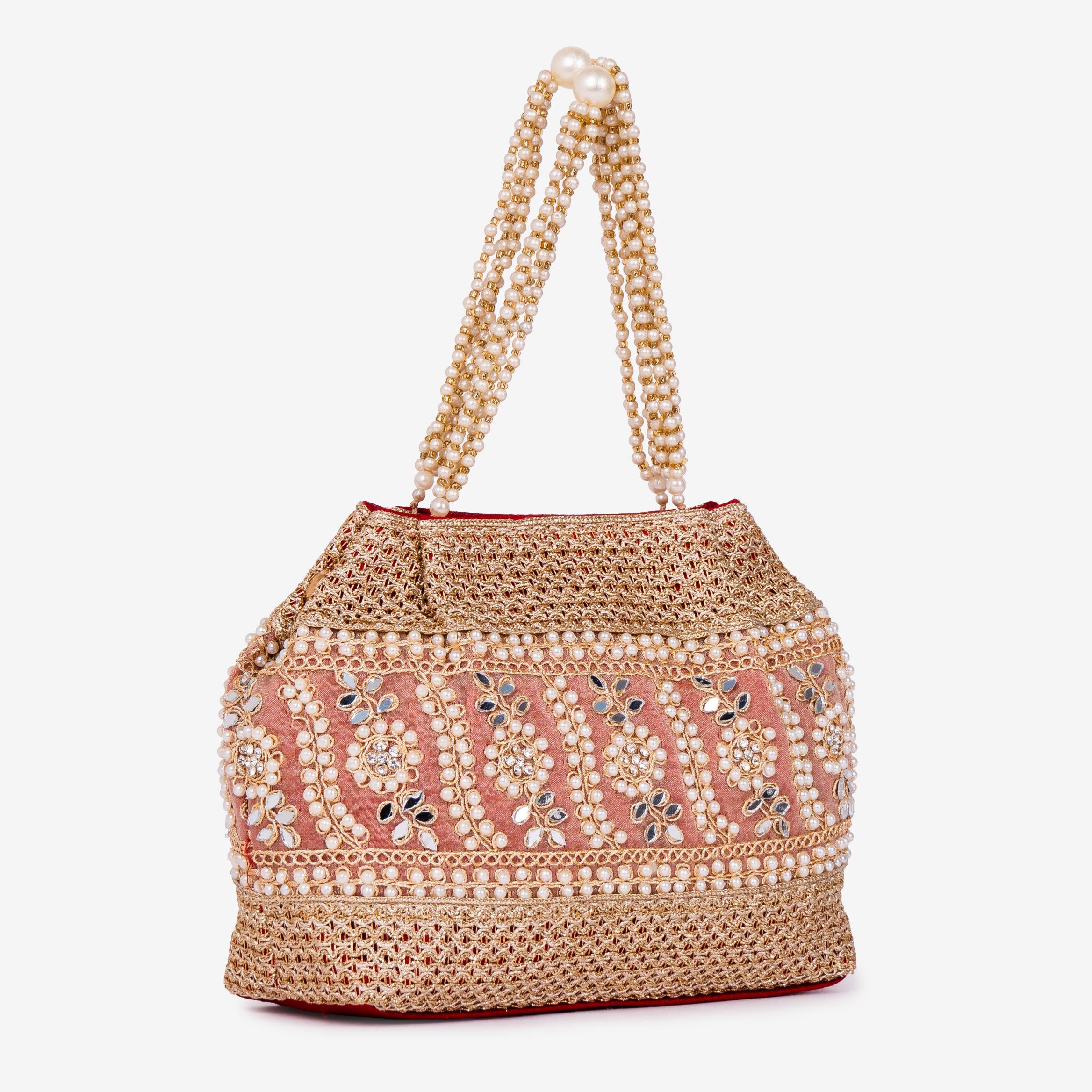 Golden Fern Pearl Potli