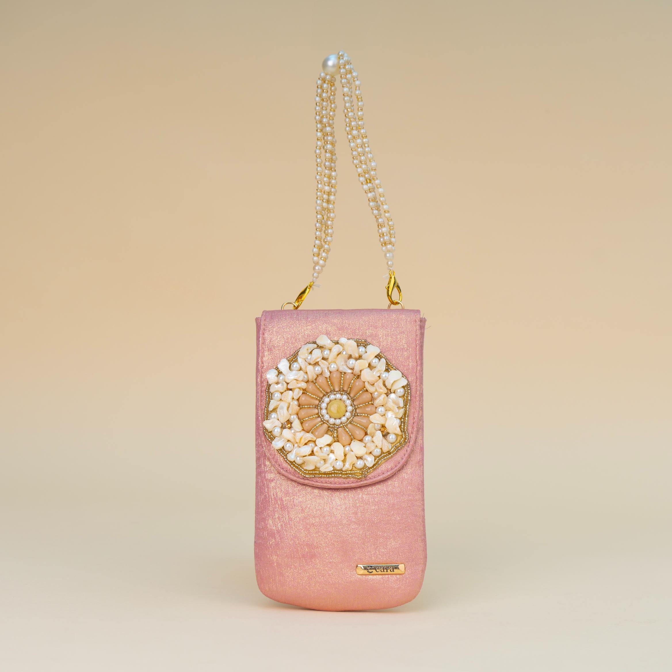 Aquamarine Pearl Charm Clutch