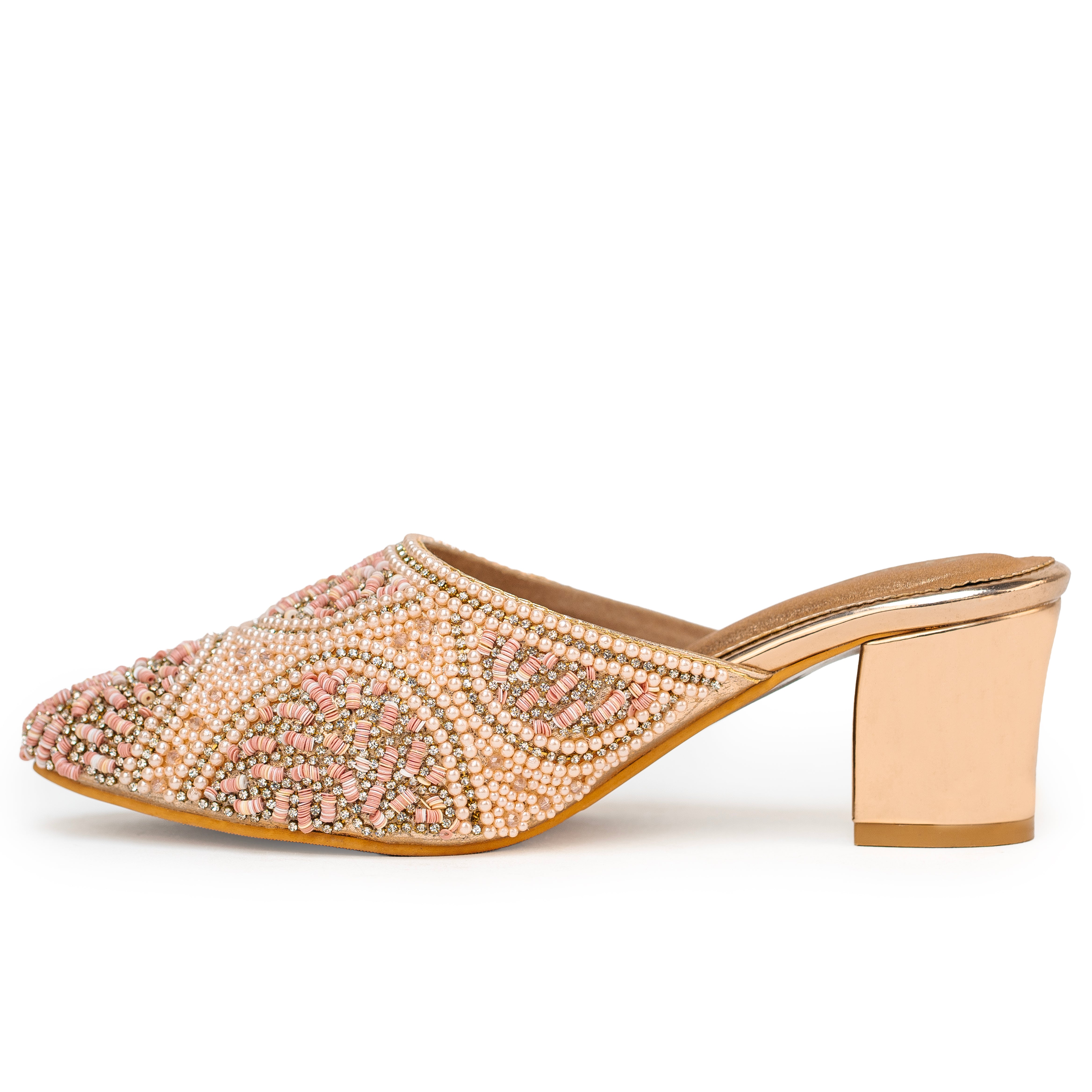 Moti Crest Shimmer Mules