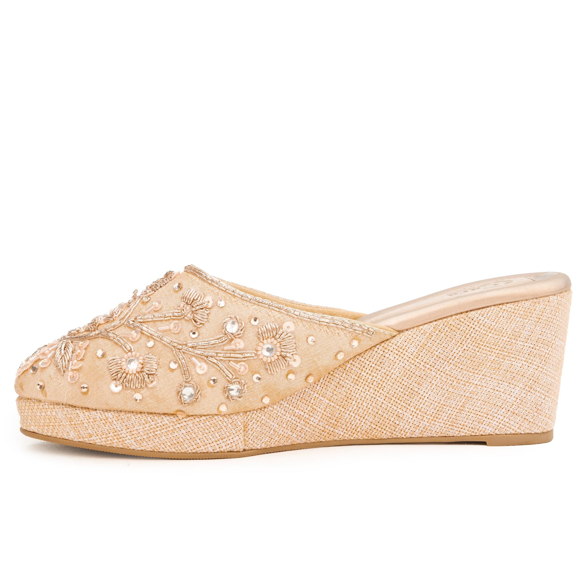 Sequin Glam Stone Wedges