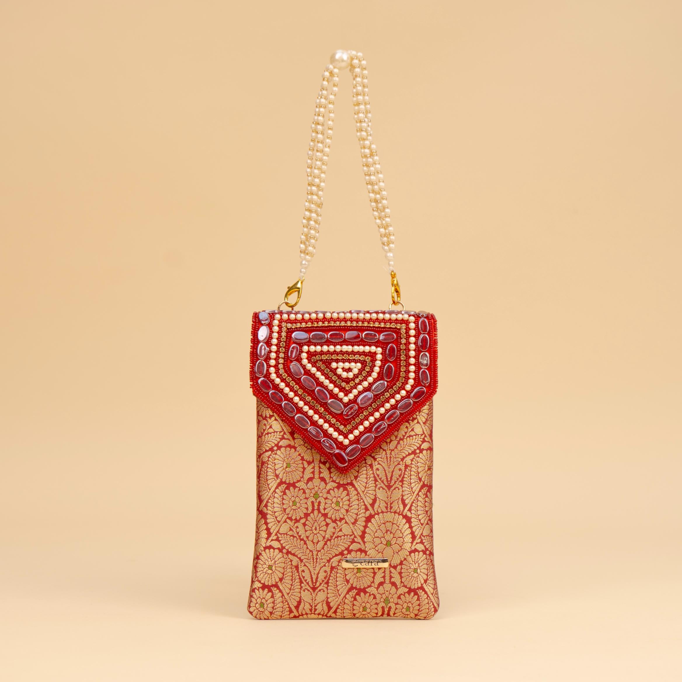 Banarasi Pearl Embellished Clutch