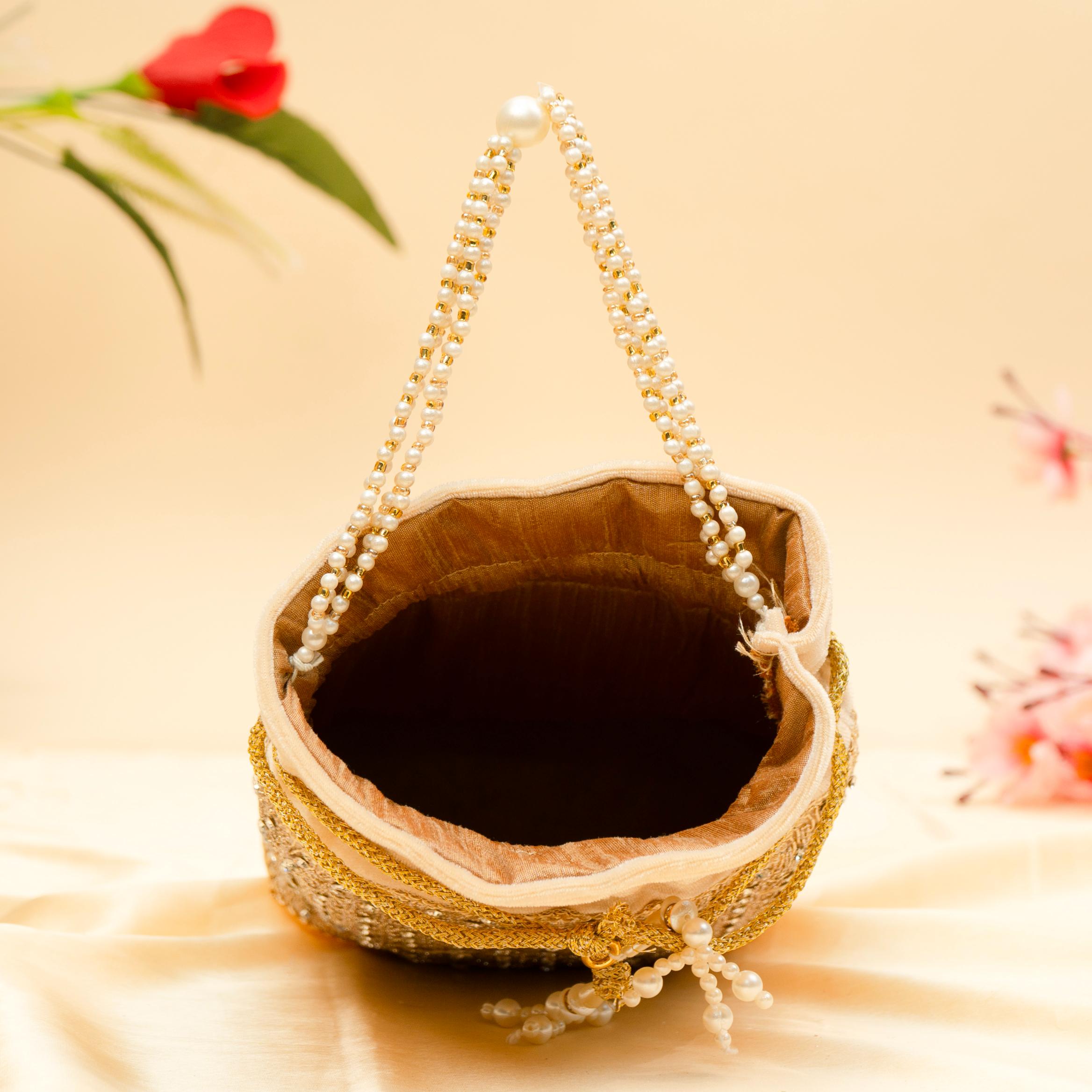 Opulent Thread & Pearl Potli