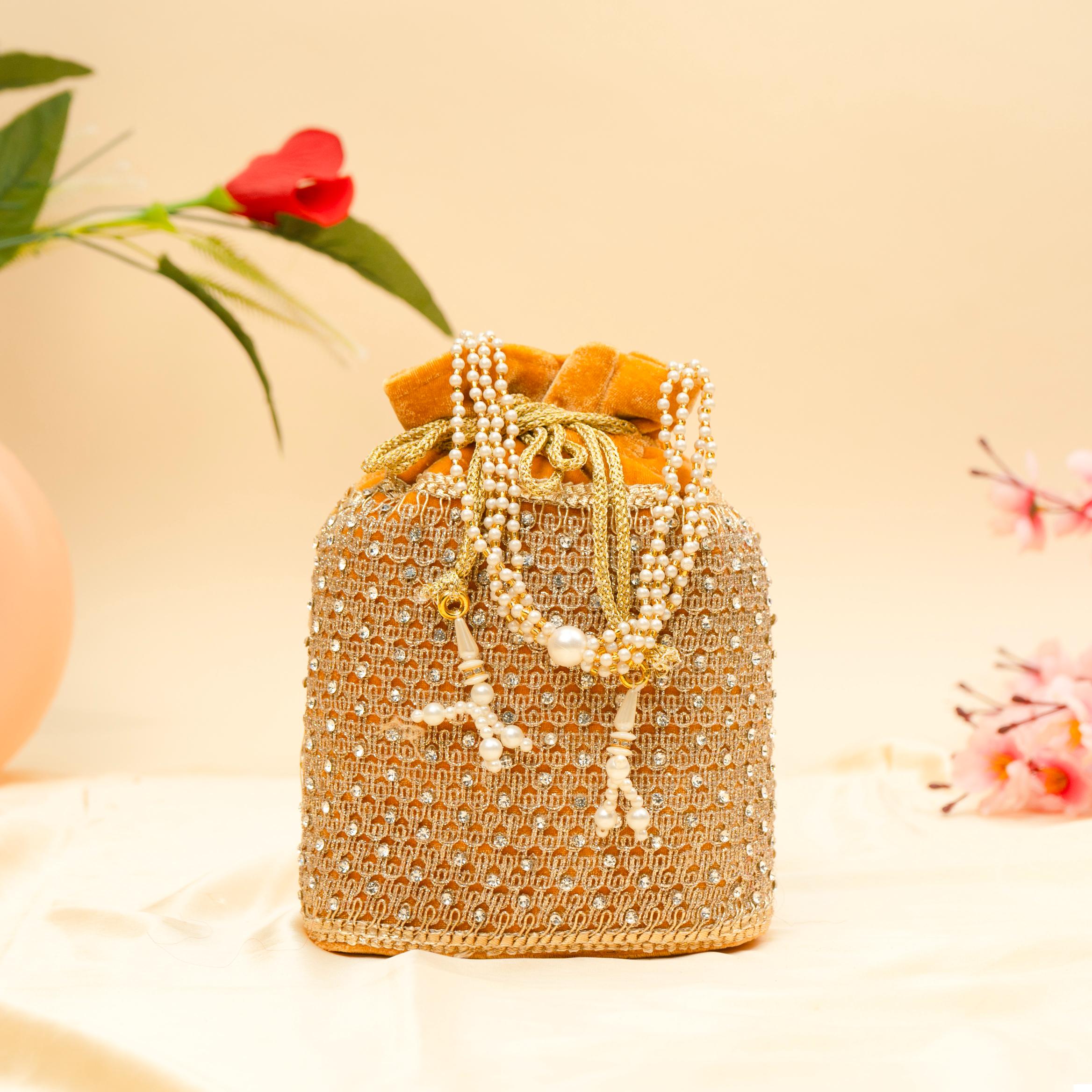 Opulent Thread & Pearl Potli