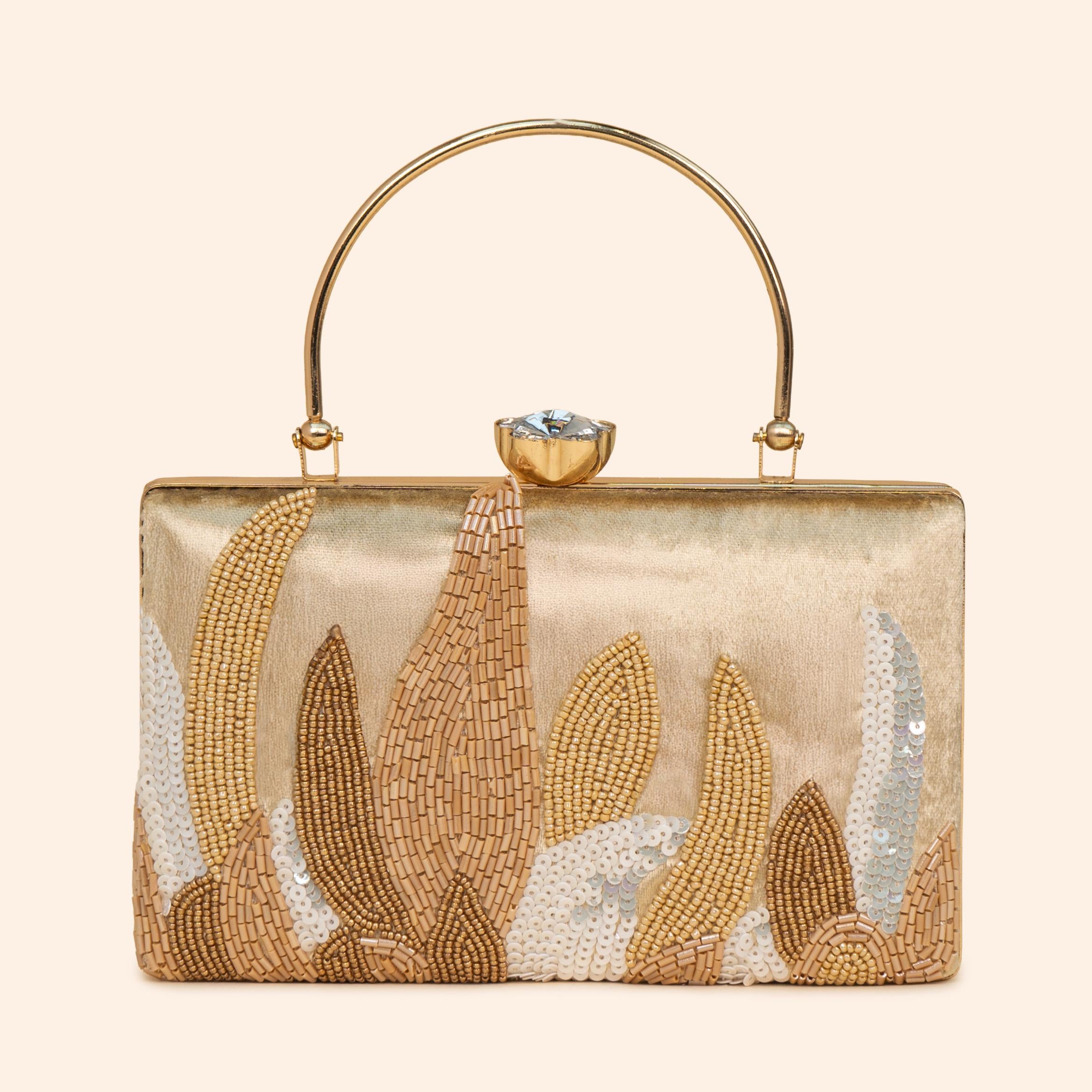 Ivory Palm Clutch