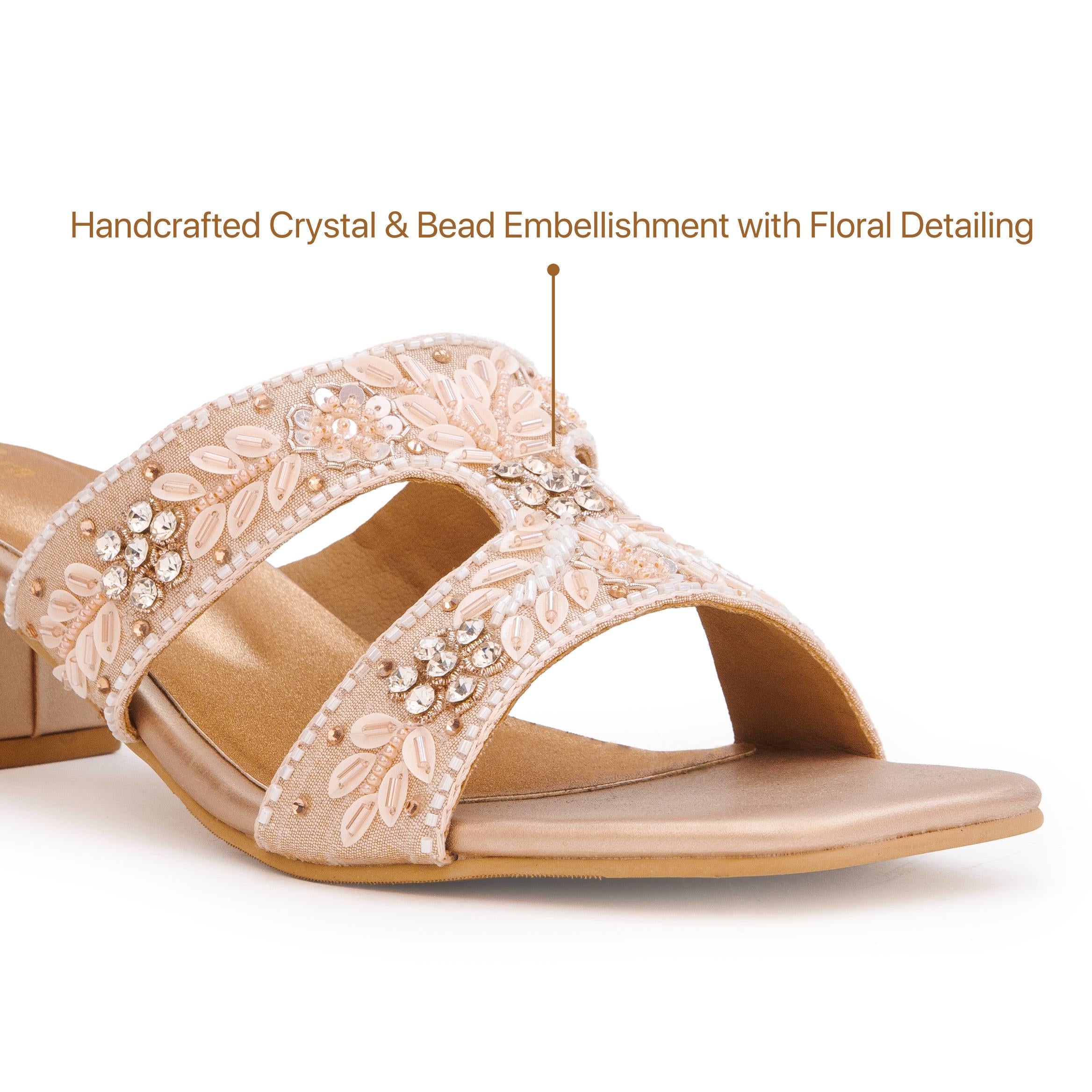 Beaded Fern Heels
