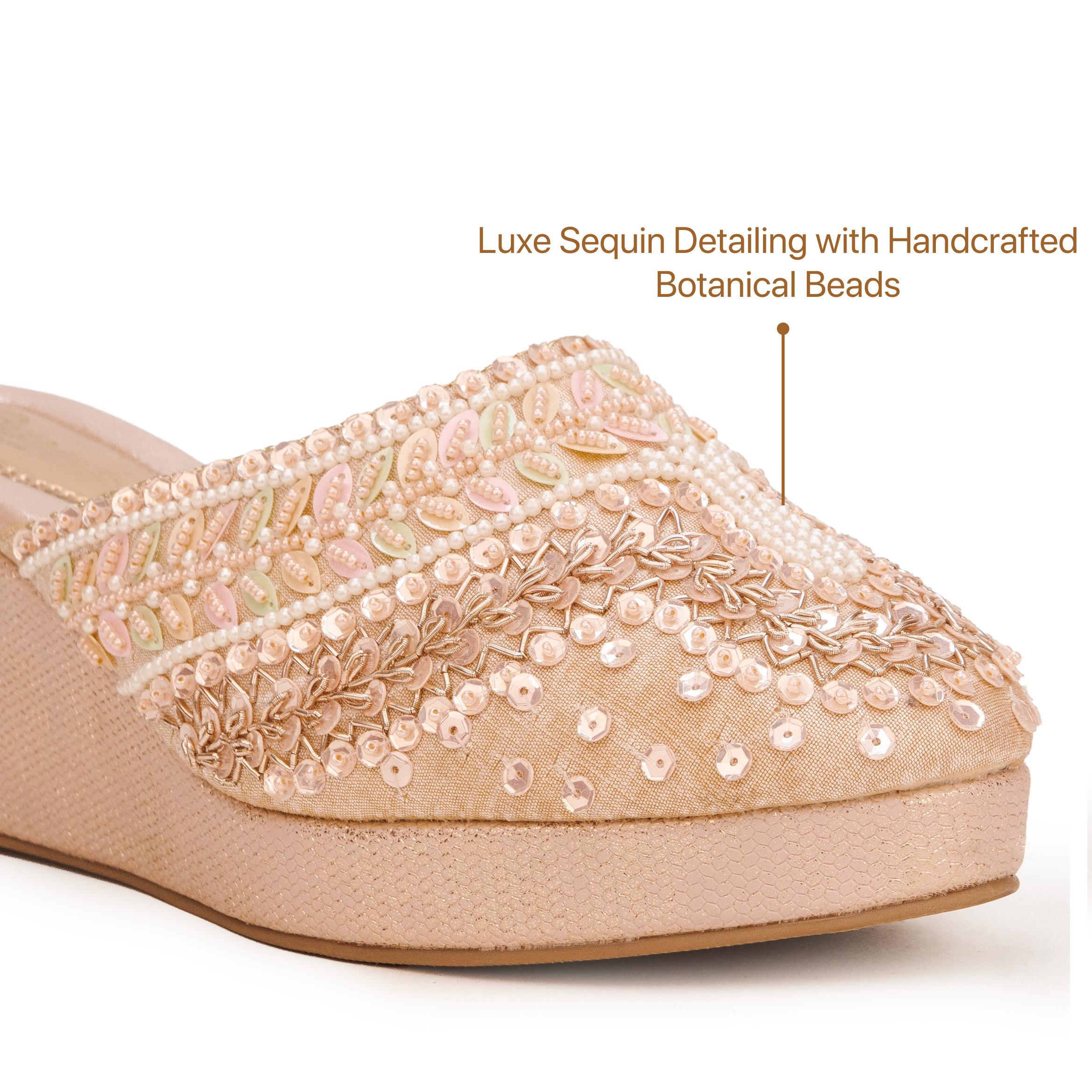 Royal Sequin Glam Wedges
