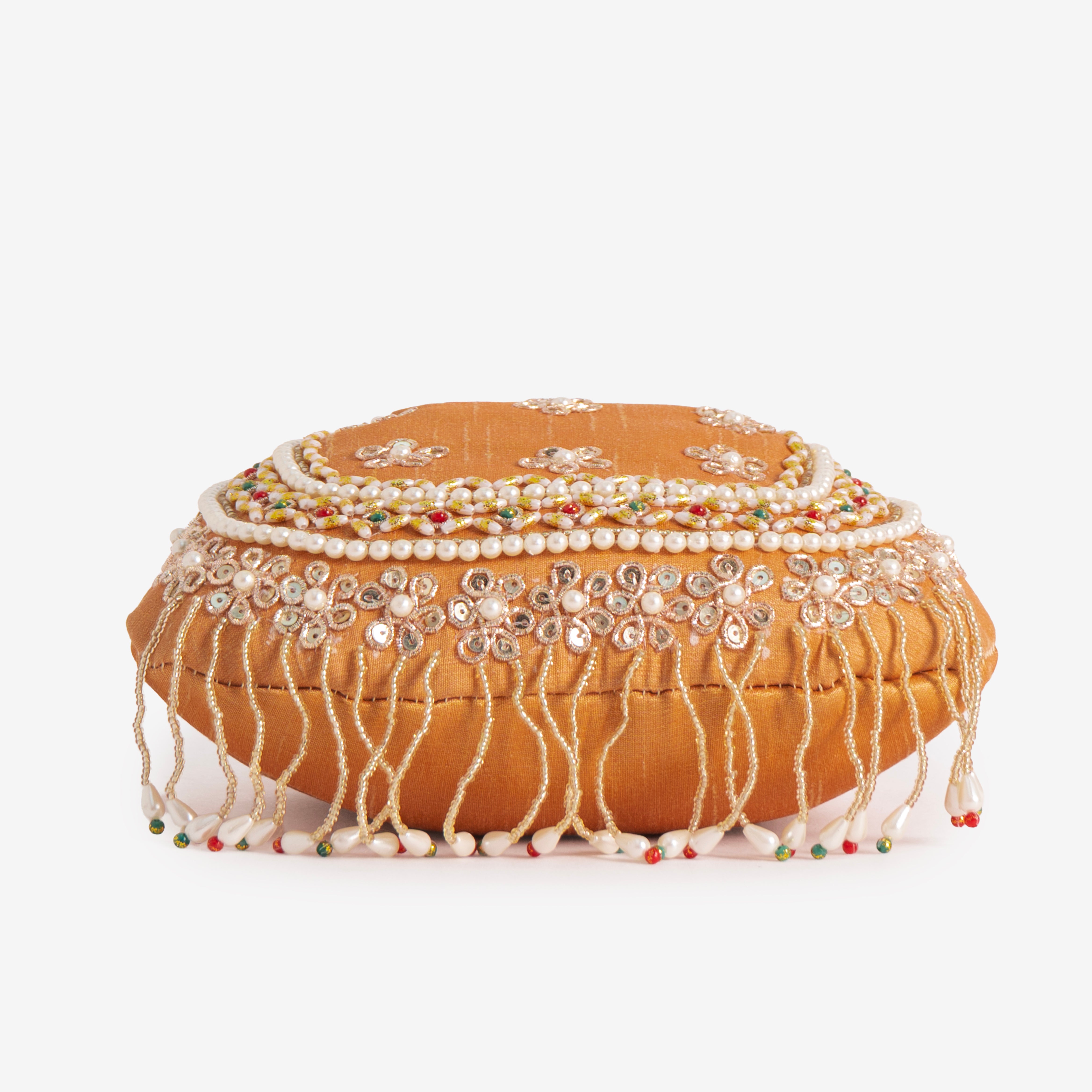 Blush Gold Braid Potli