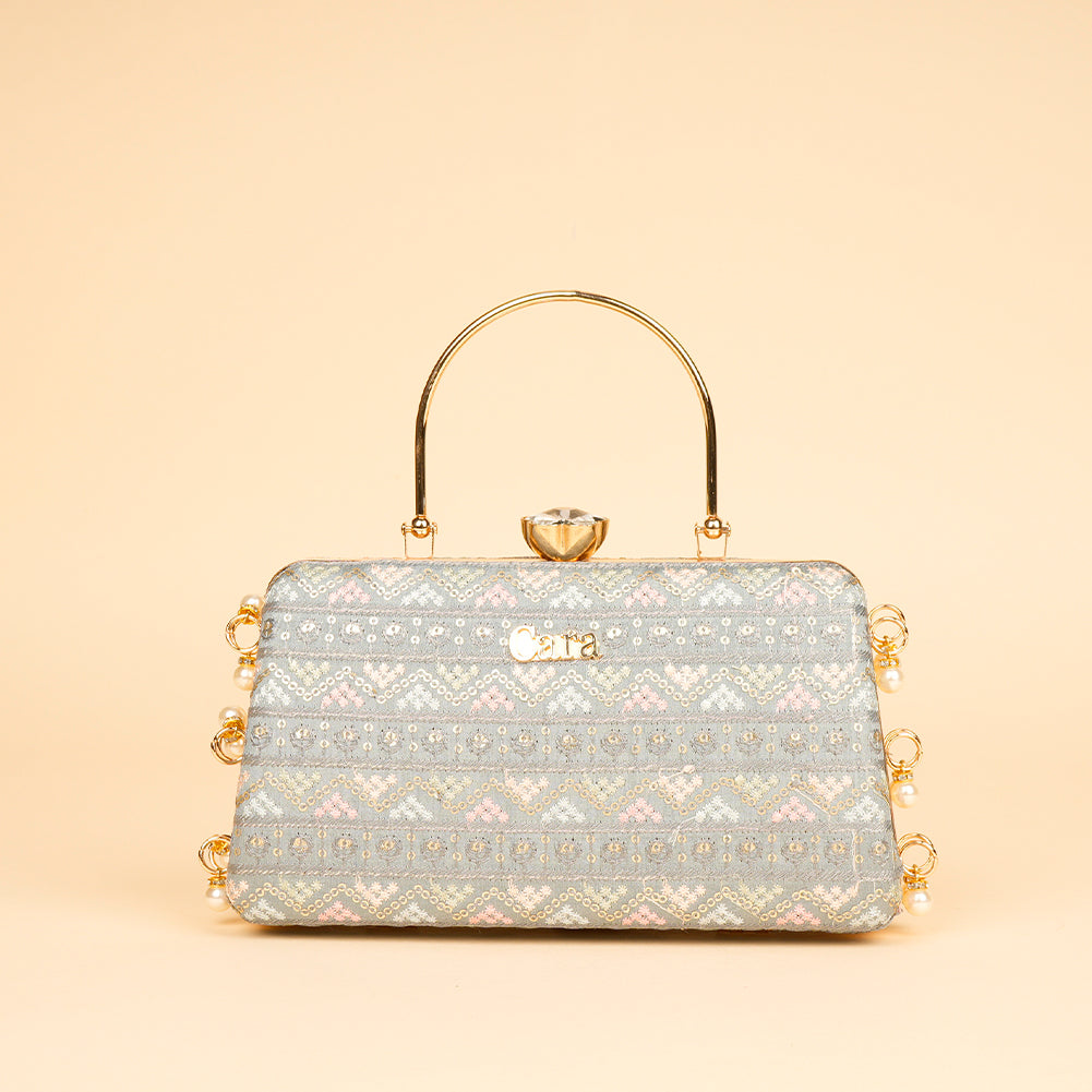 Scarlet Crown Clutch