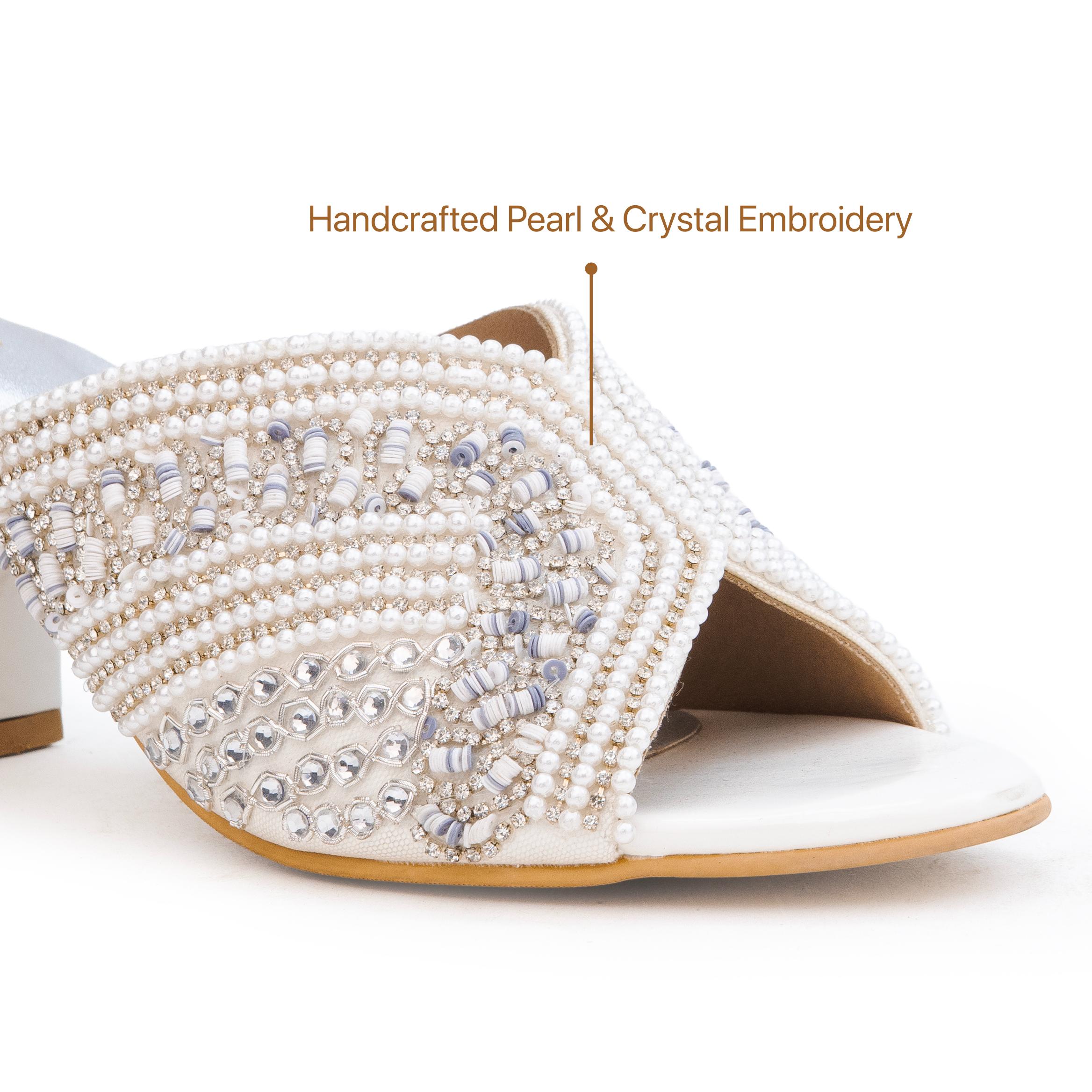 Golden Aura Pearl Heels