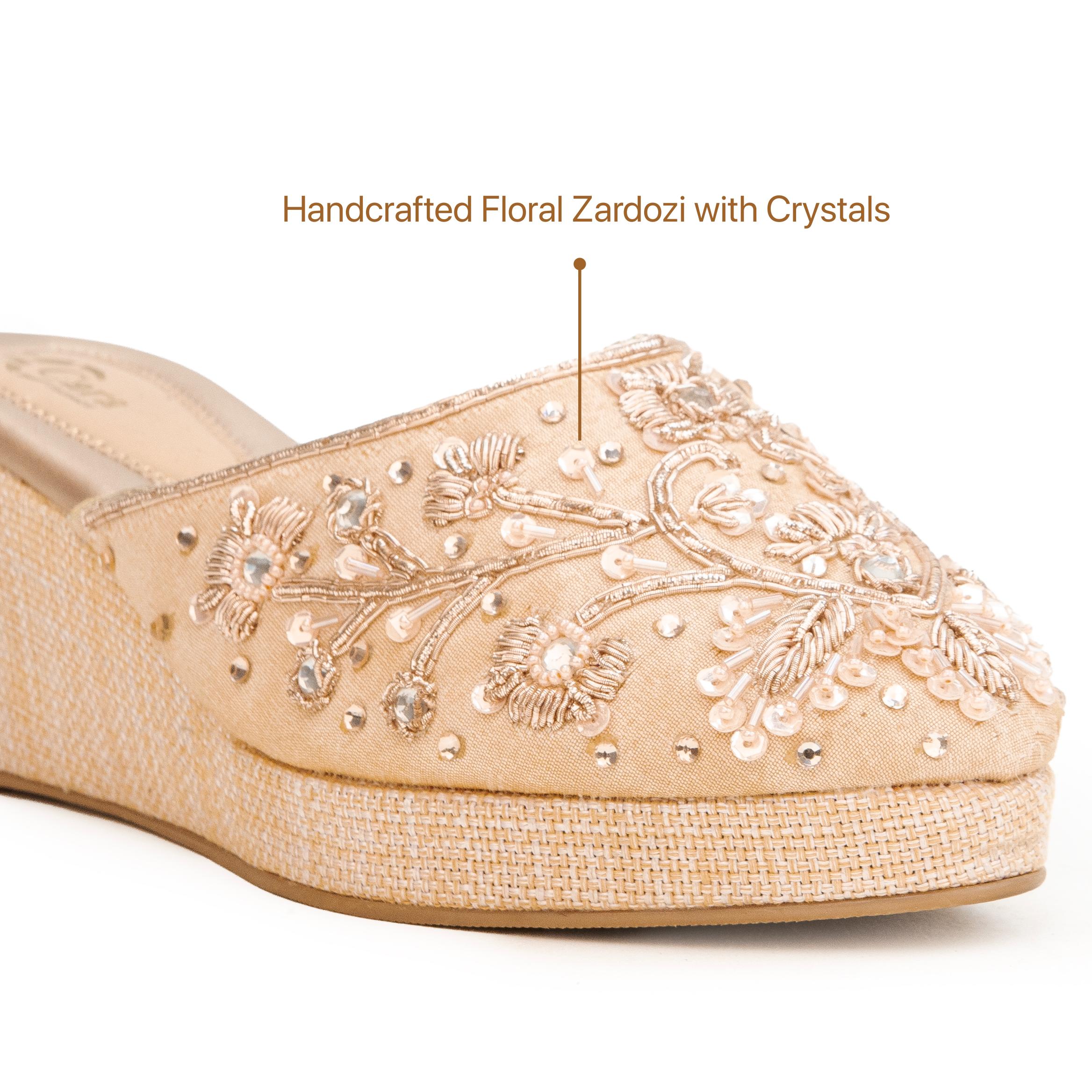 Sequin Glam Stone Wedges