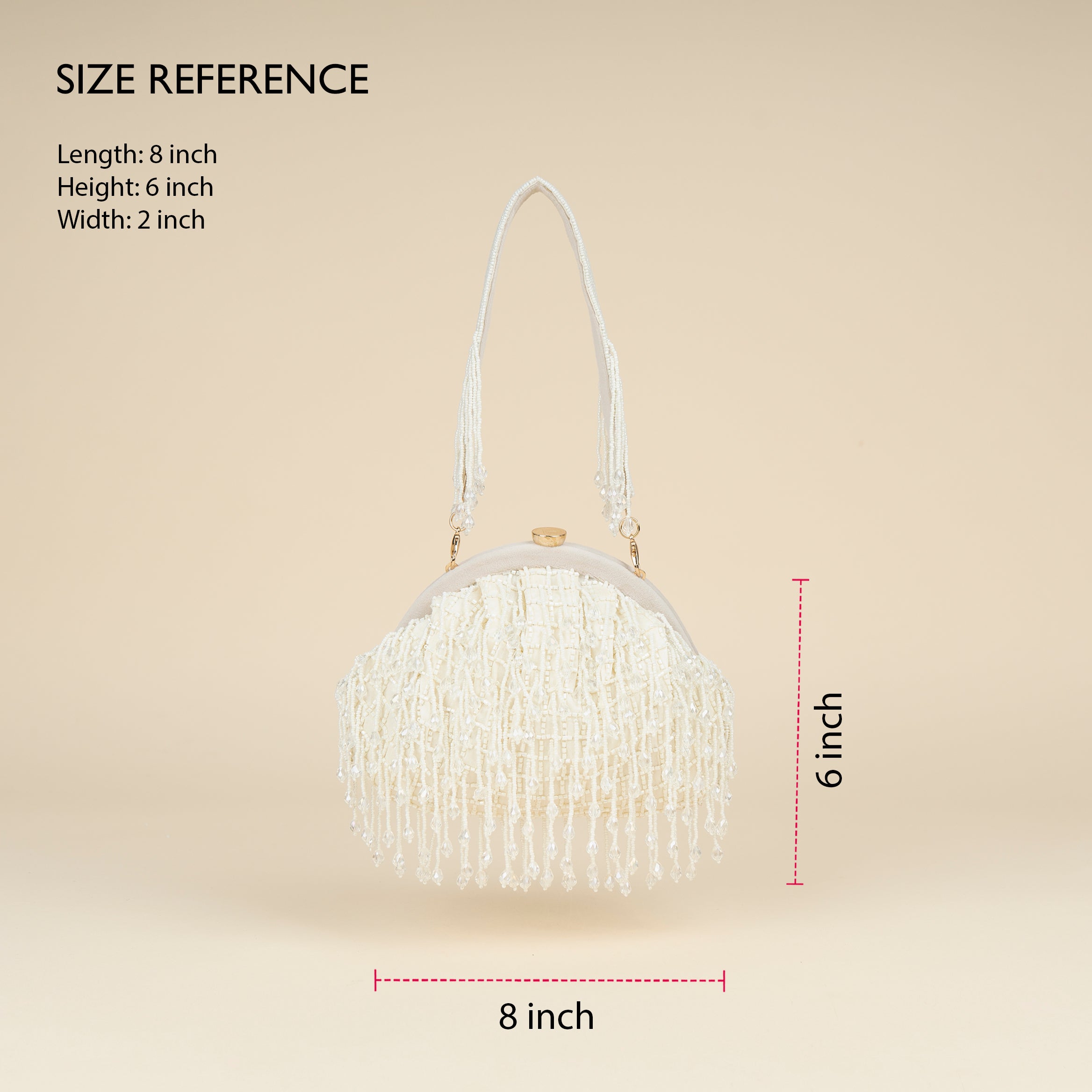 Opulent Pearl Satin Potli