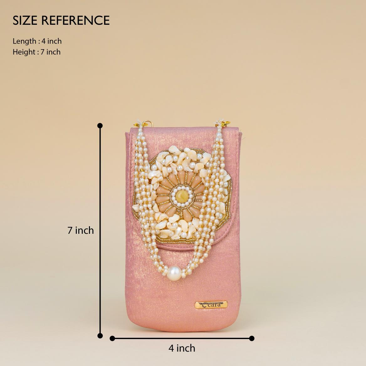 Aquamarine Pearl Charm Clutch