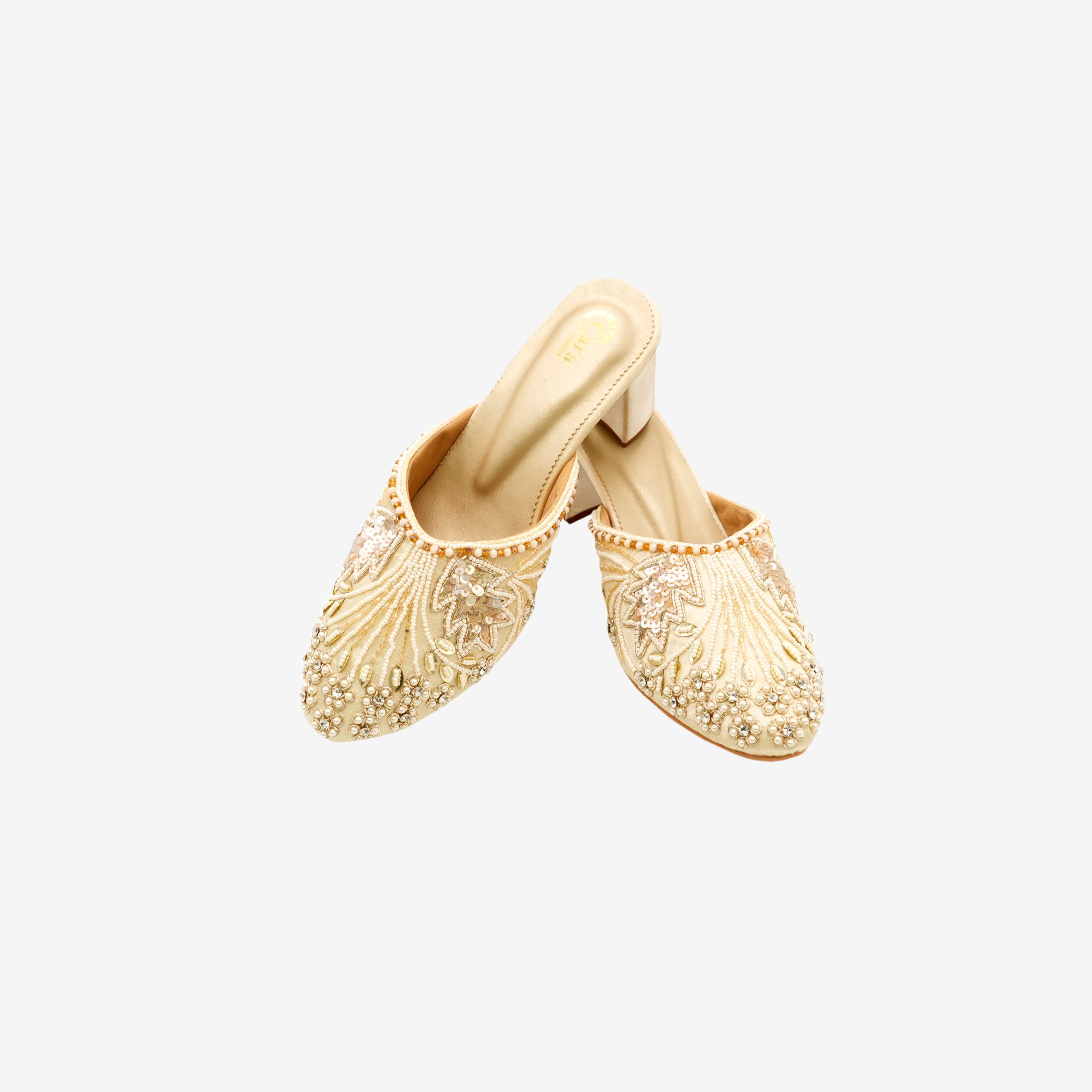 Festive Glide Beaded Heels