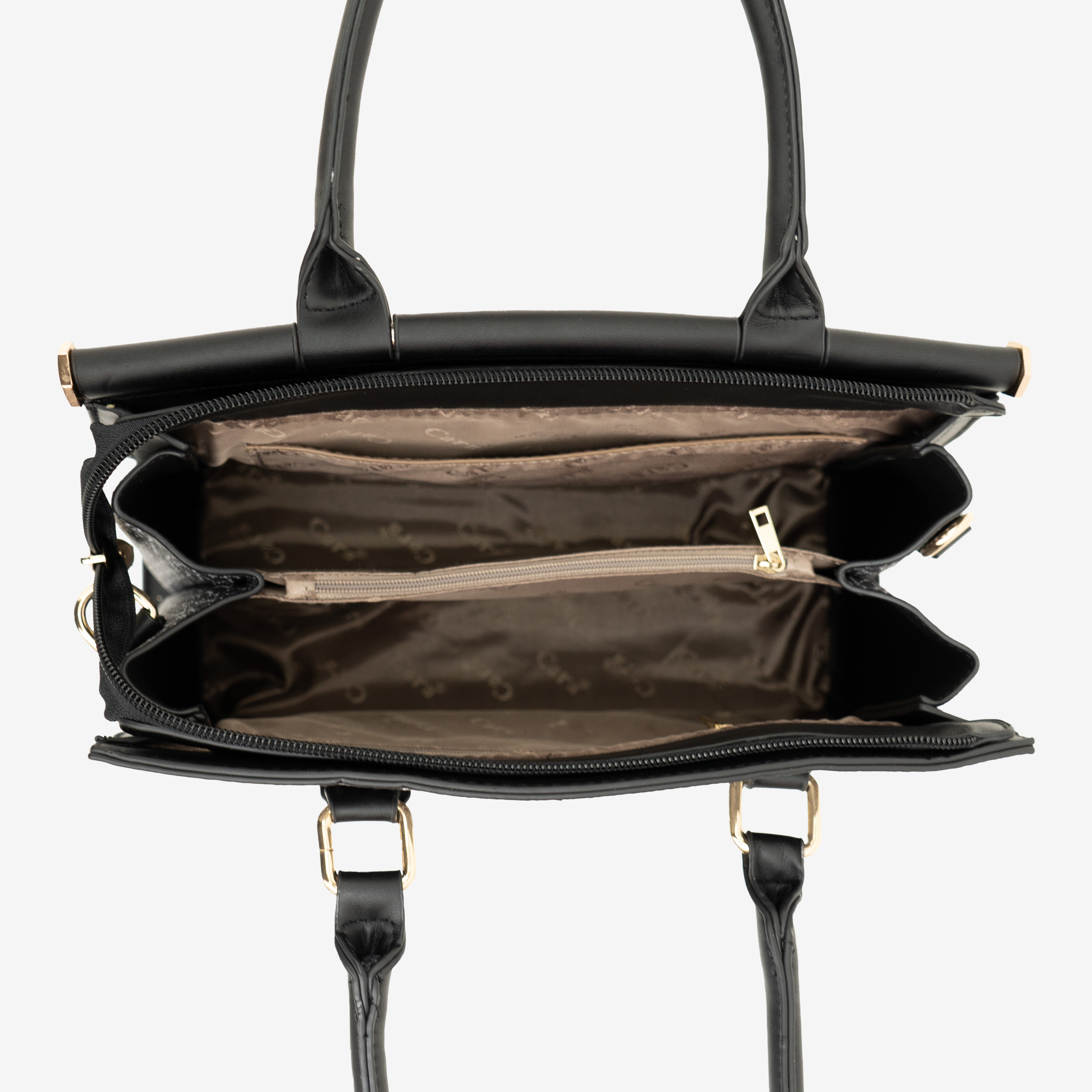 Black Sophisticated Signature Handbag | Cara