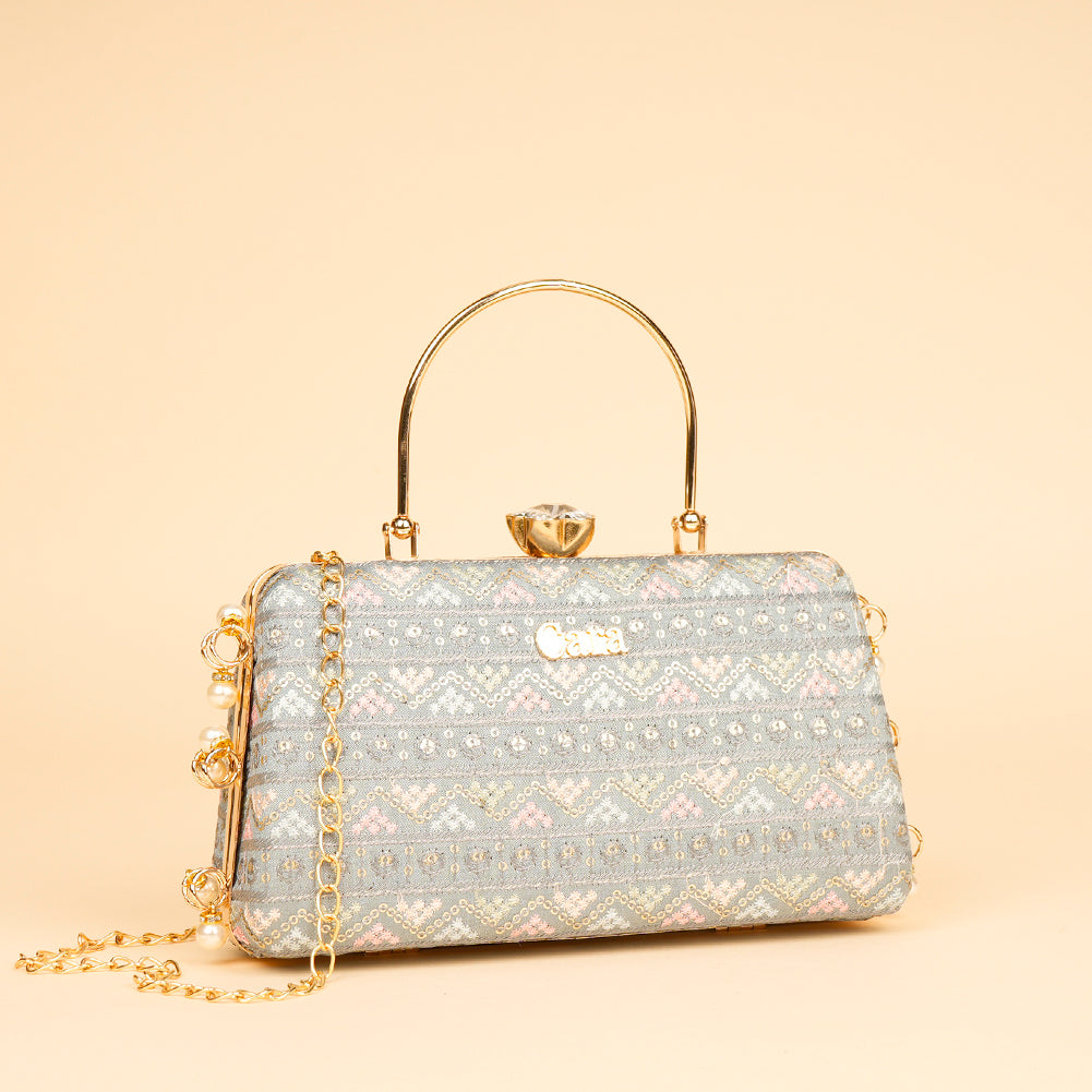 Scarlet Crown Clutch