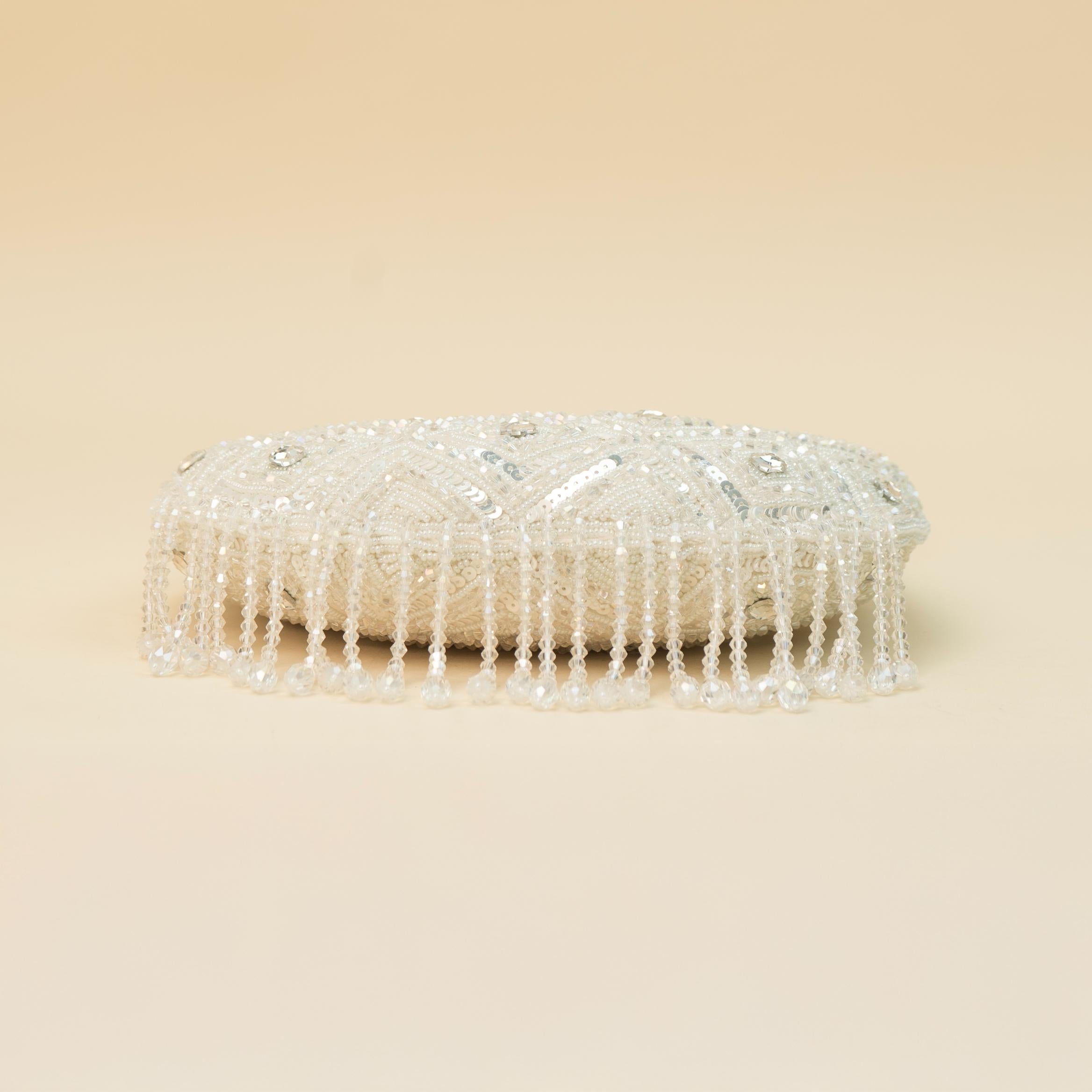 Ivory Pearl Shimmer Clutch