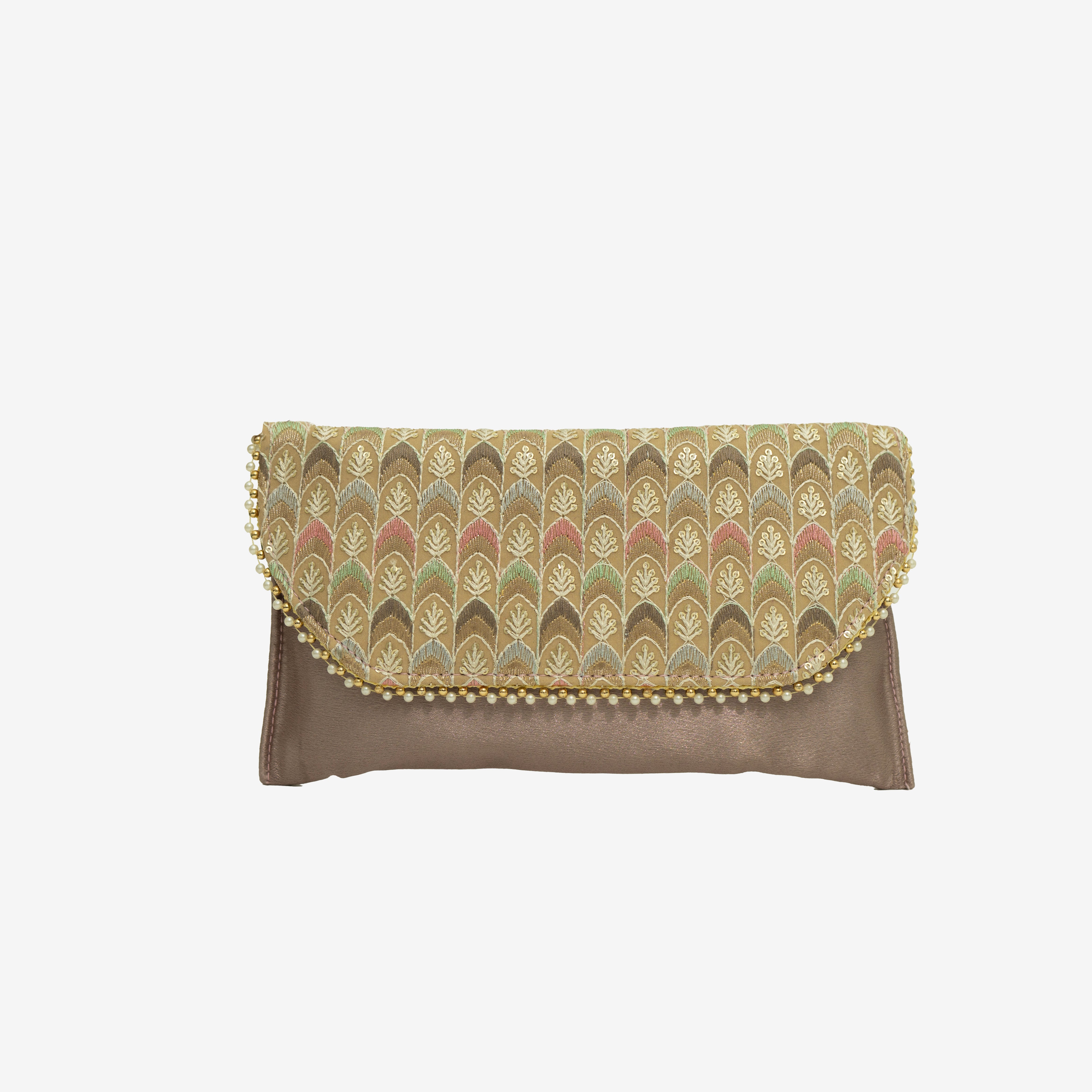 Embroidered Splendor clutch  I Cara