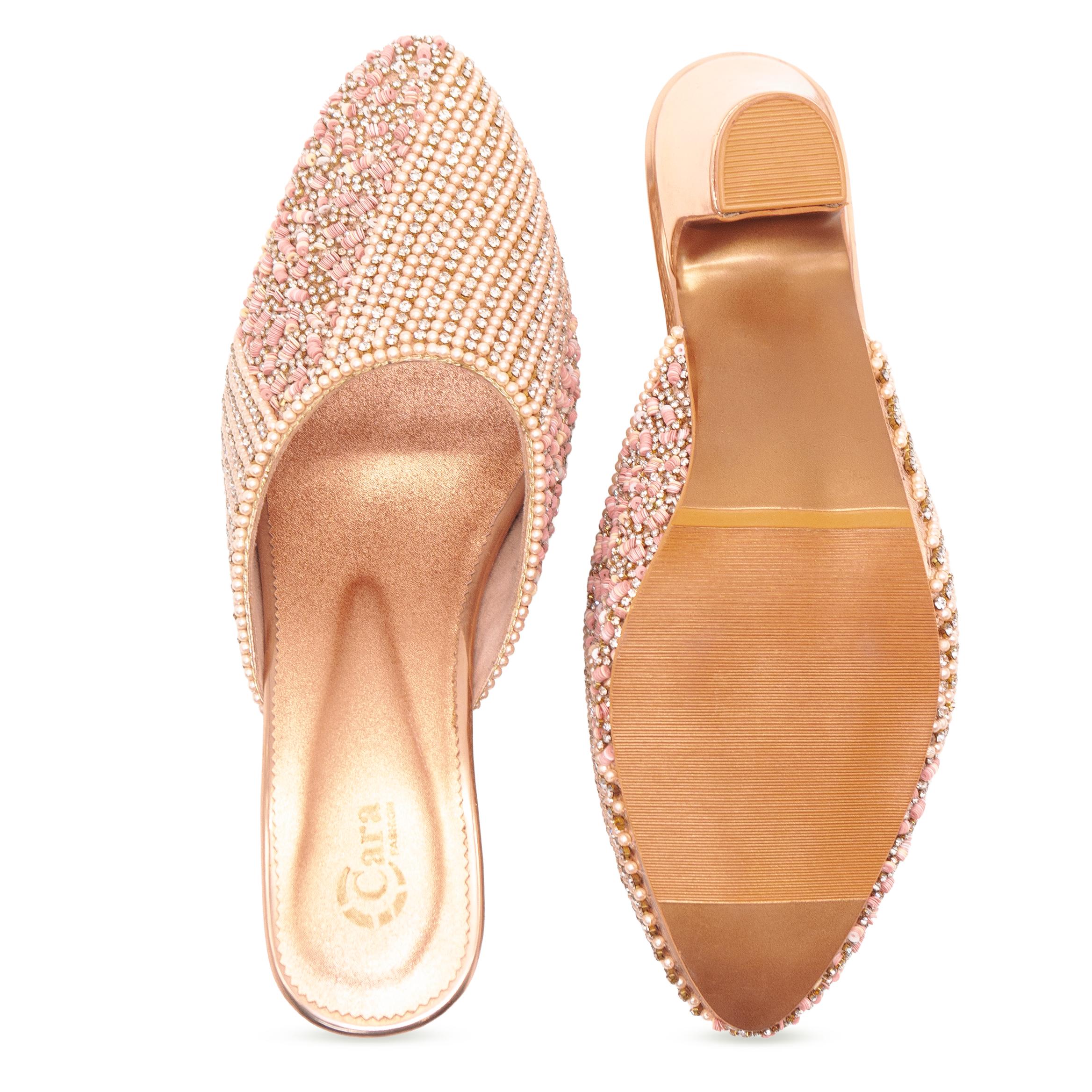 Beaded Haven Shimmer Mules